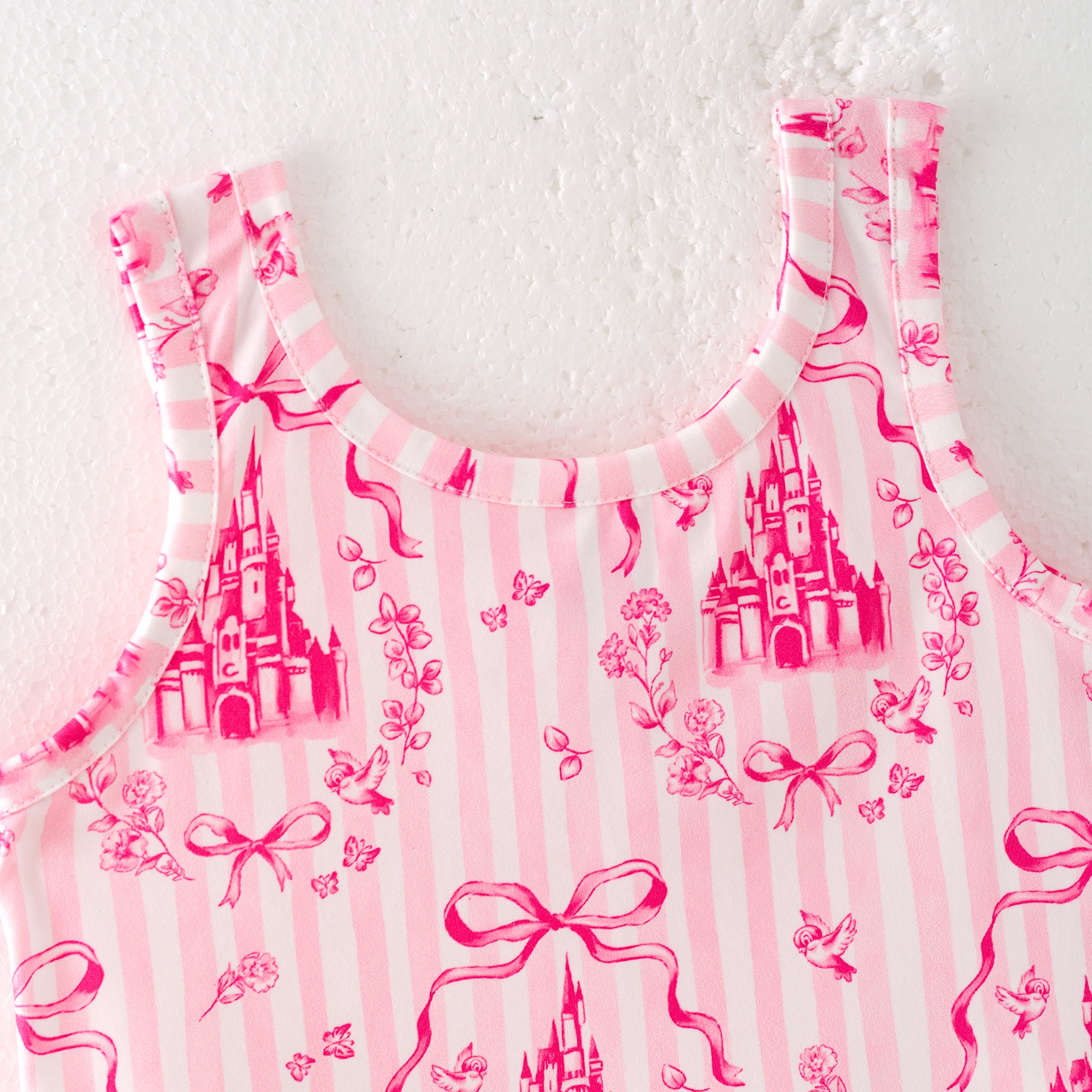 (Pre Order)Girls Summer Cartoon&Princess Print Skort Set