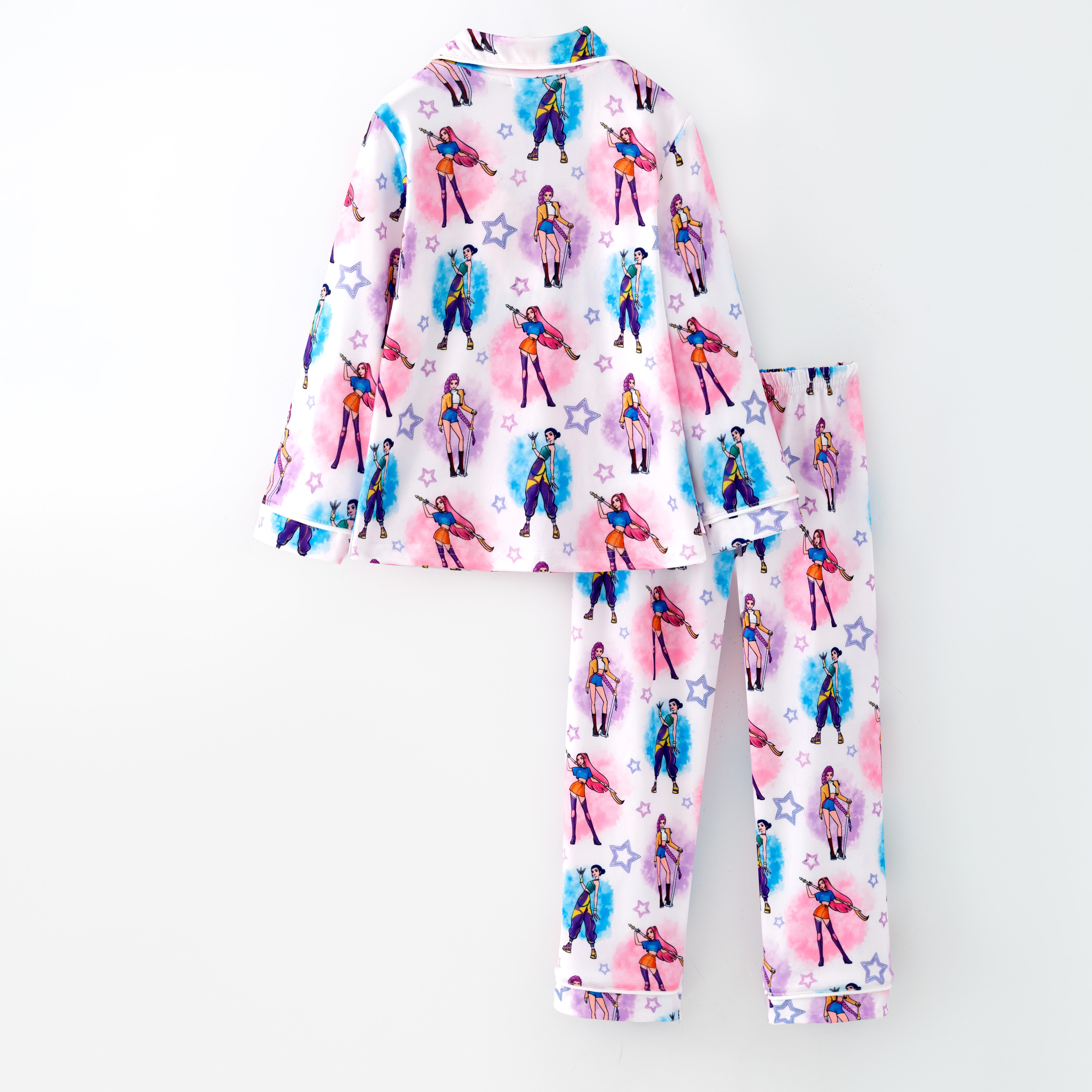 (Pre Order,Prepack Zone)Girls Movie Character Print Pajamas(Mix Size)