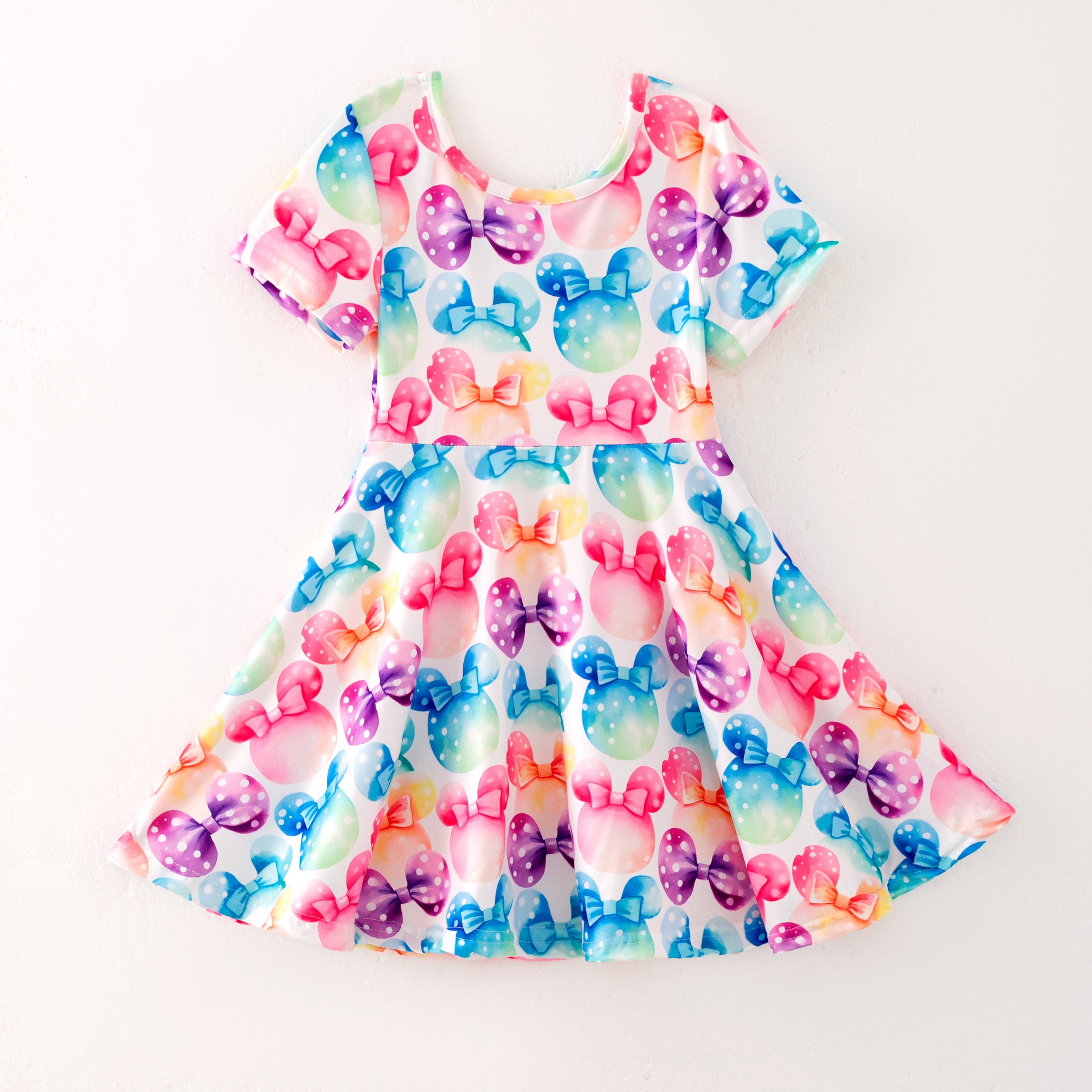 (Pre Order)Girls Micky Mouse Print Twirl Dress