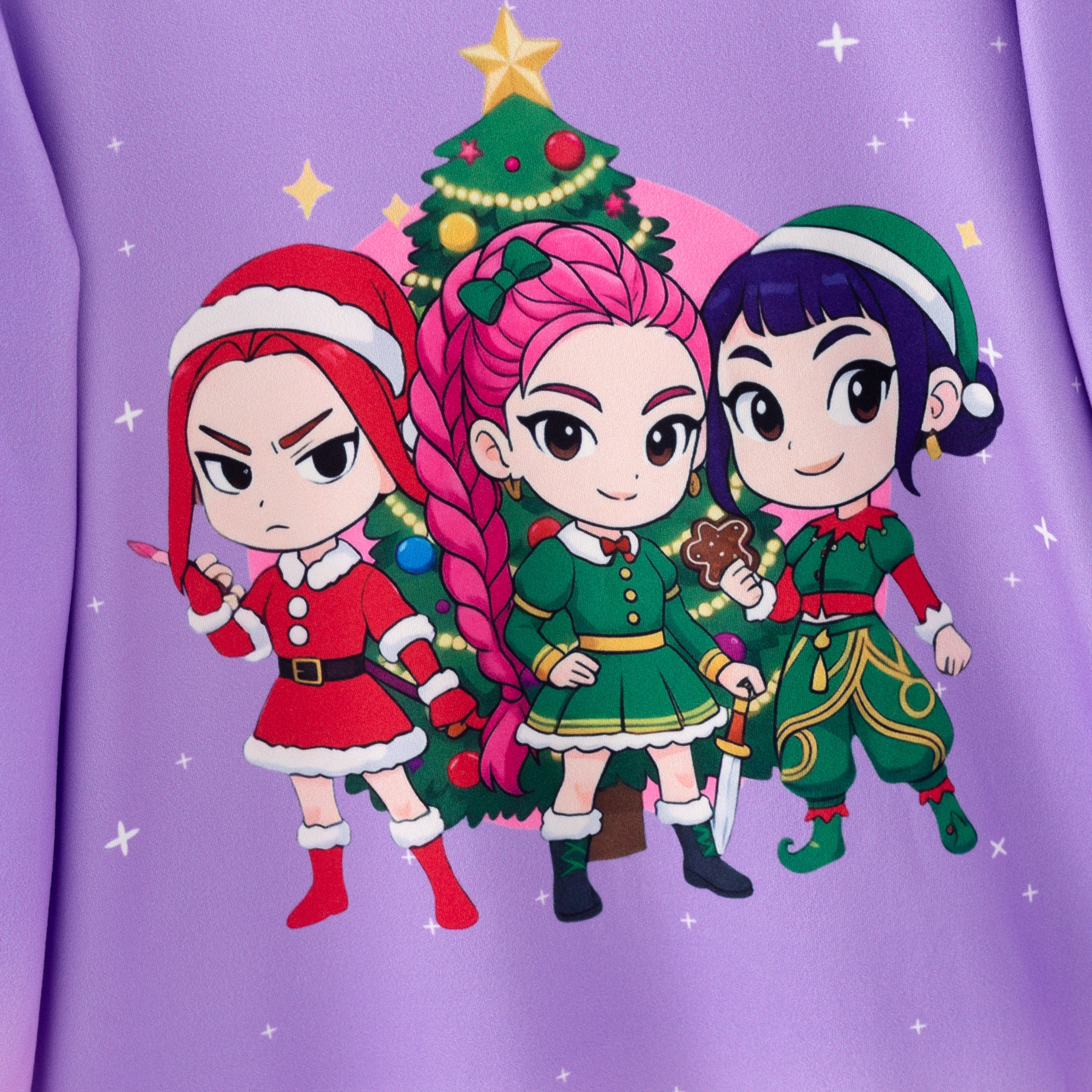 (Pre Order,Prepack Zone)Girls Christmas Movie Character Print Pajamas Dress(Mix Size)