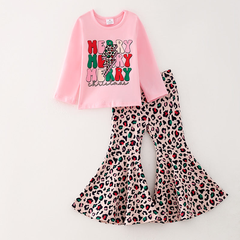 (In Stock G19-1-1)One Pack(10 Pieces total) Girls Christmas Print Outfit Set