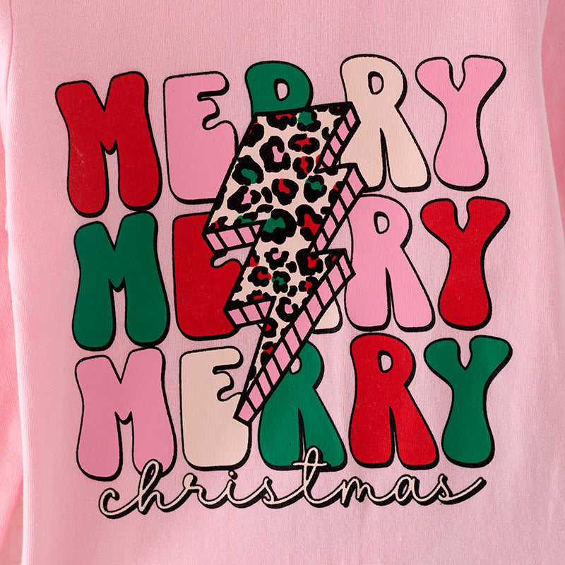 (In Stock G19-1-1)One Pack(10 Pieces total) Girls Christmas Print Outfit Set