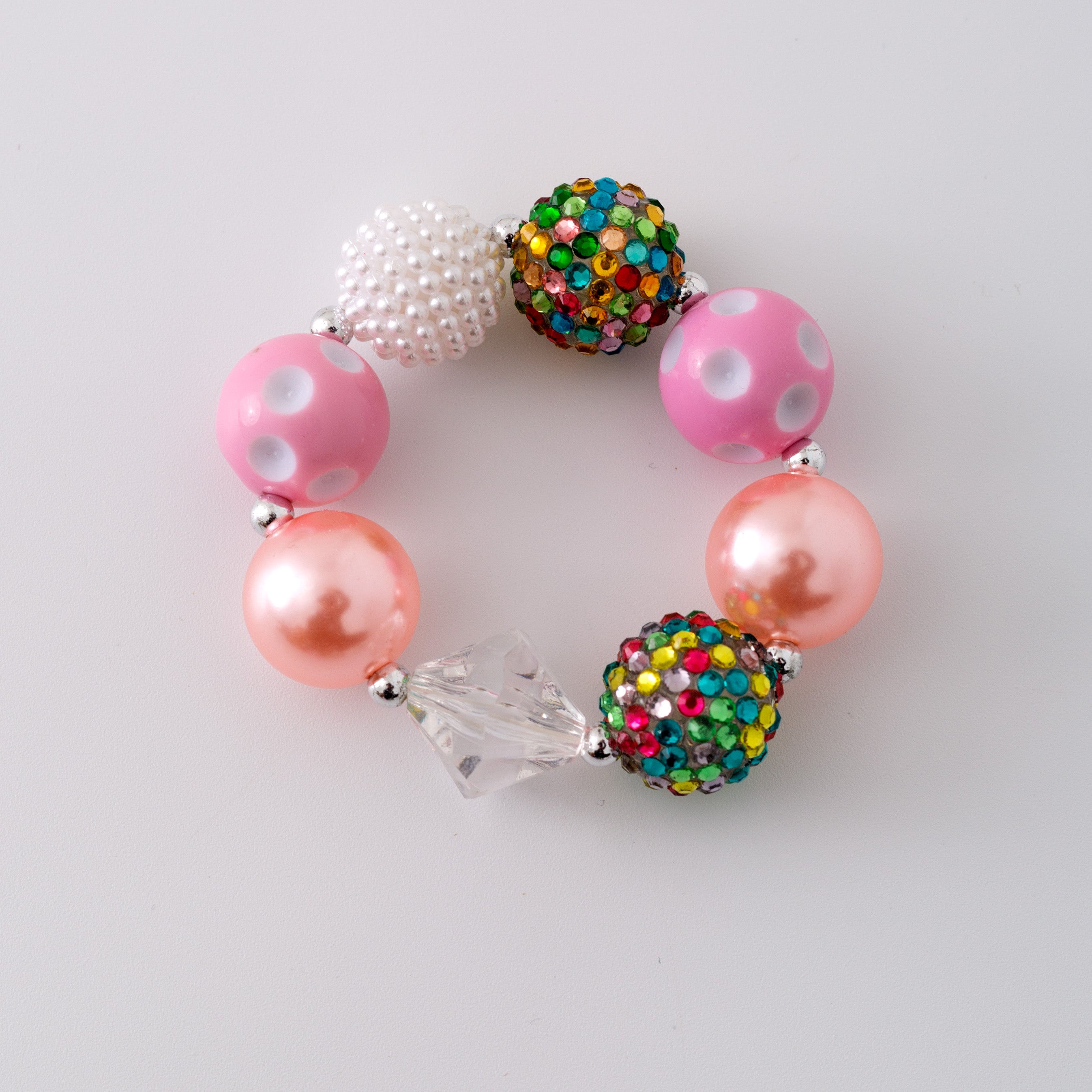 (In Stock G11)Girls Rhinestone Beaded Bracelet