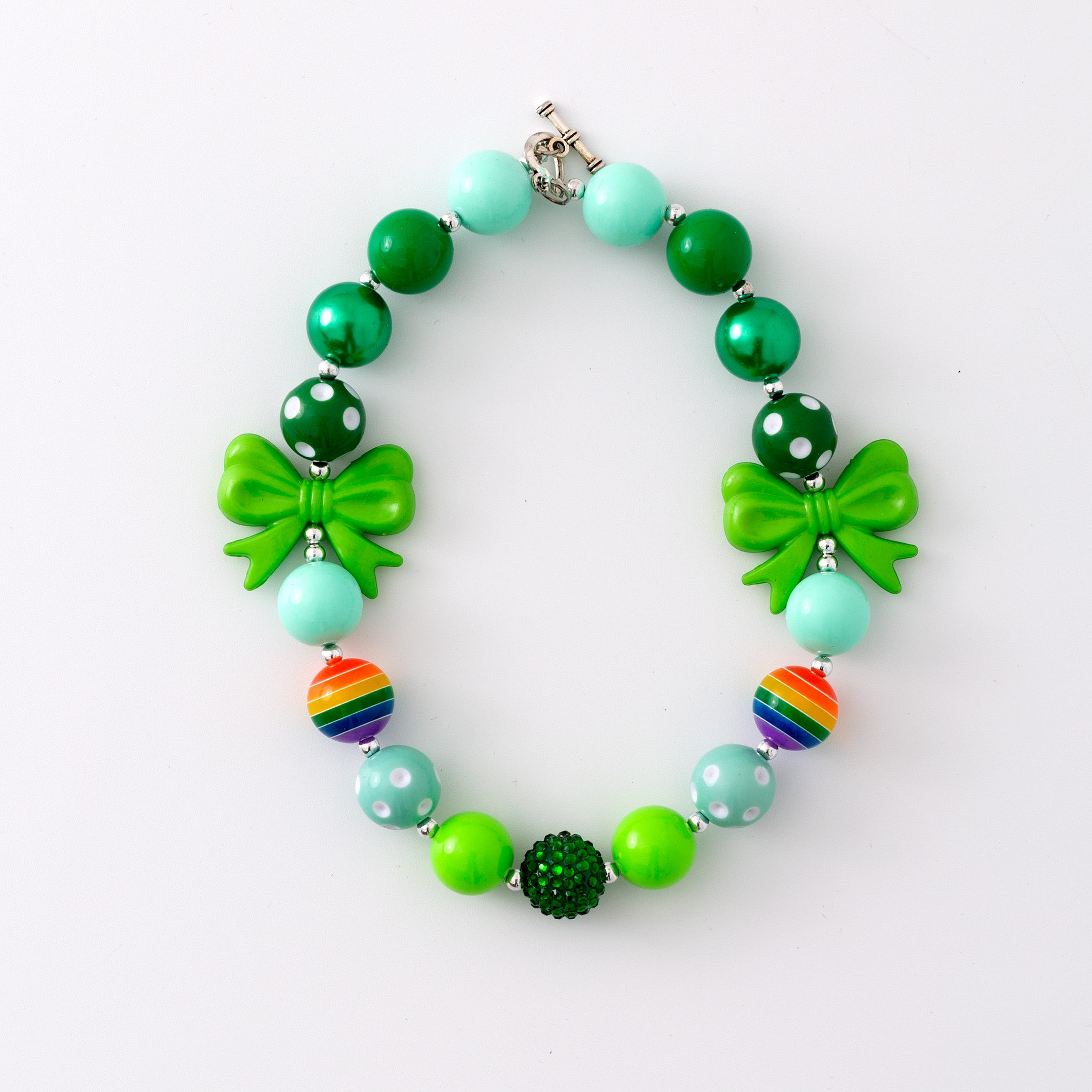 (In Stock G11)Girls Rhinestone Beaded Necklace