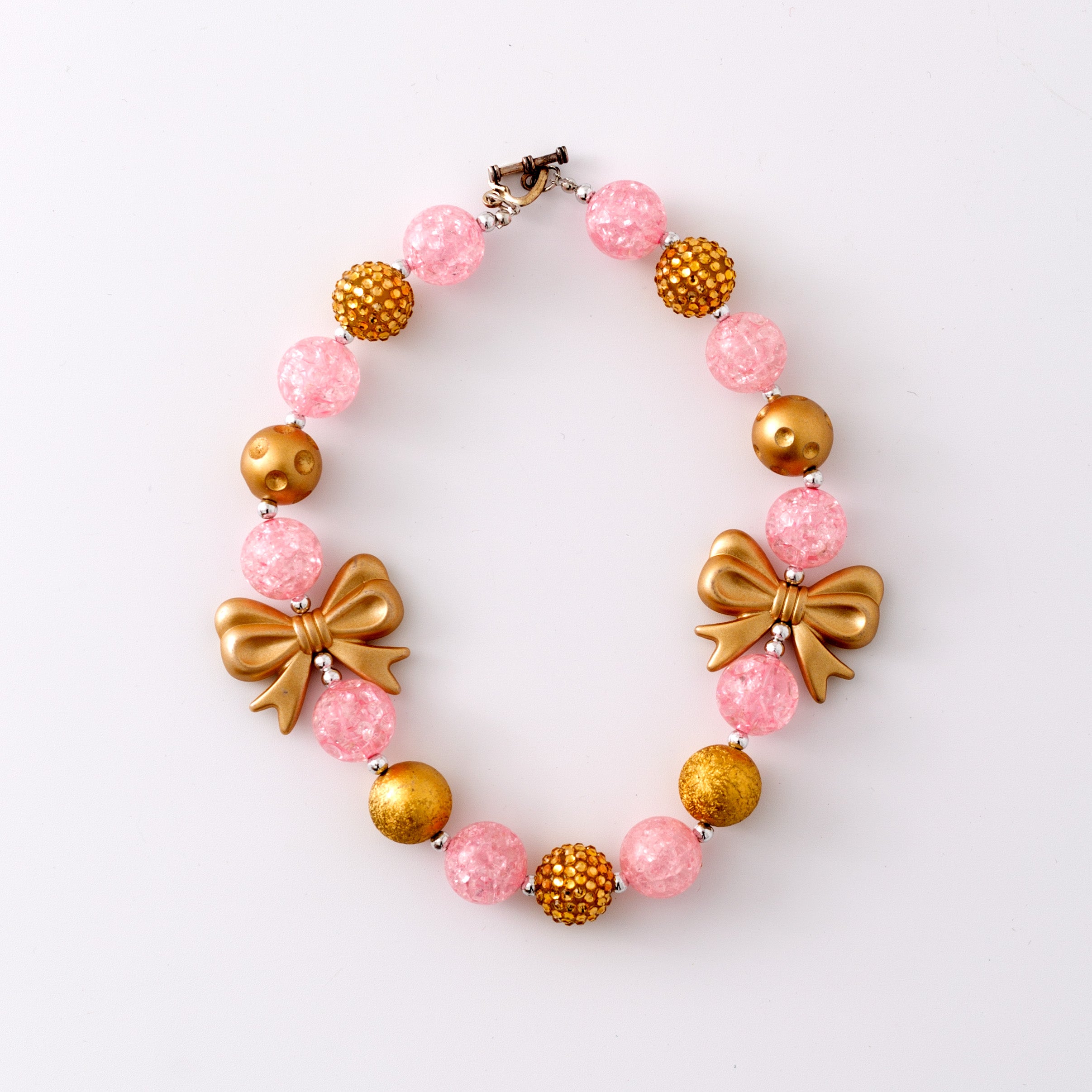 (In Stock G11)Girls Rhinestone Beaded Necklace