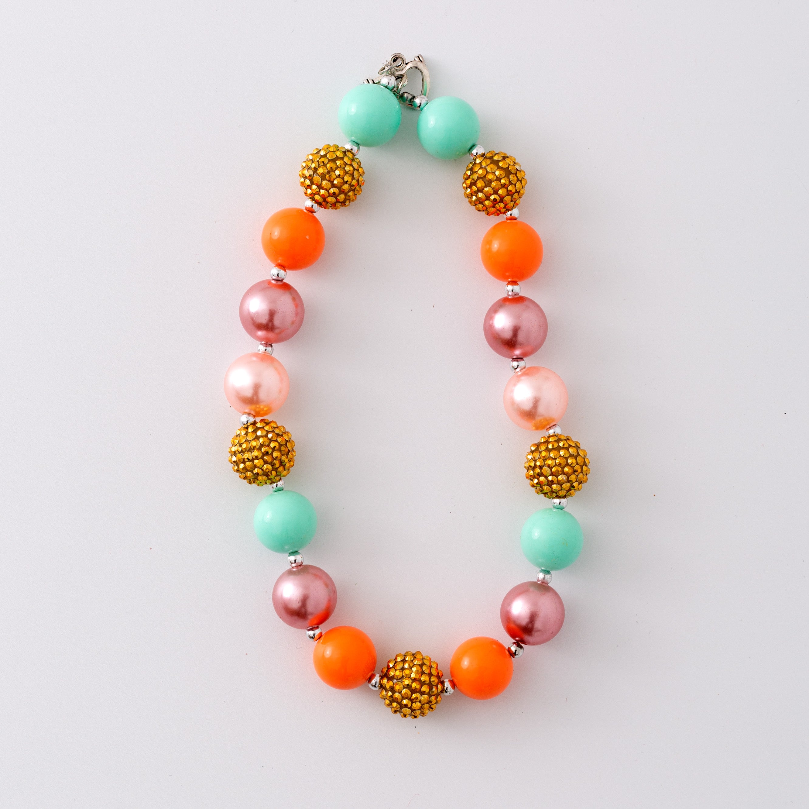 (In Stock G11)Girls Rhinestone Beaded Necklace