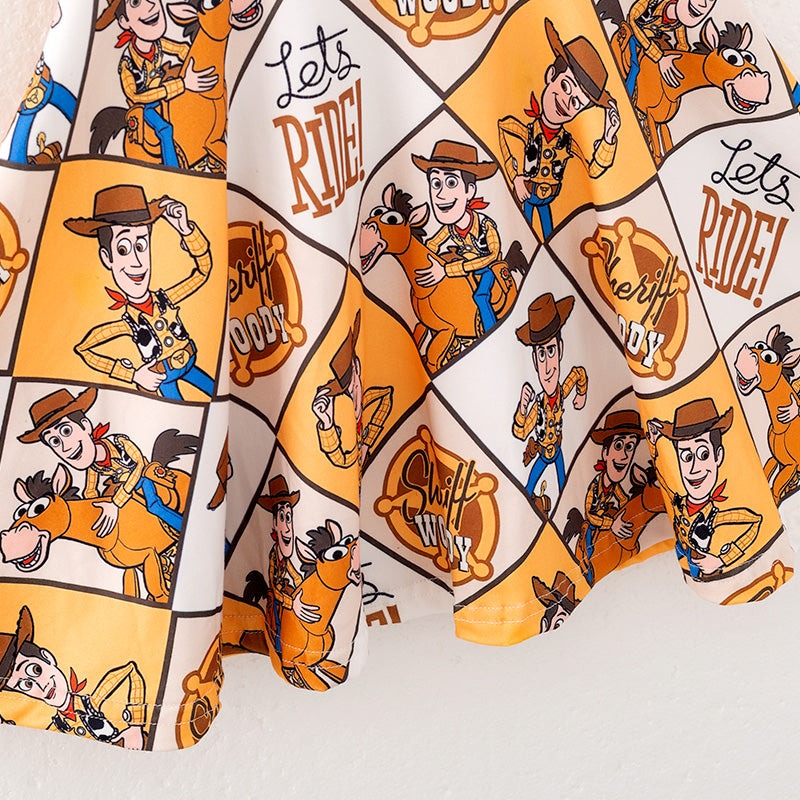 (In Stock)Girls Summer Cartoon Print Dress