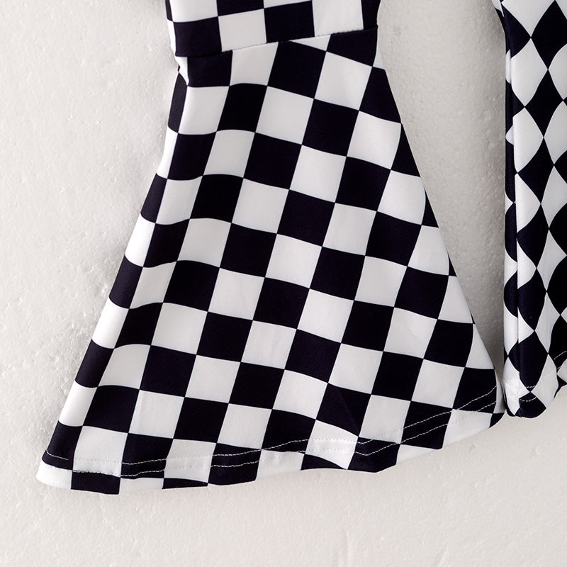 (In Stock L14-4-1 G22-1-2)Girls St.Patrick's Day Shamrock Print Outfit Set