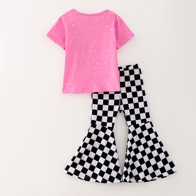 (In Stock L14-4-1 G22-1-2)Girls St.Patrick's Day Shamrock Print Outfit Set