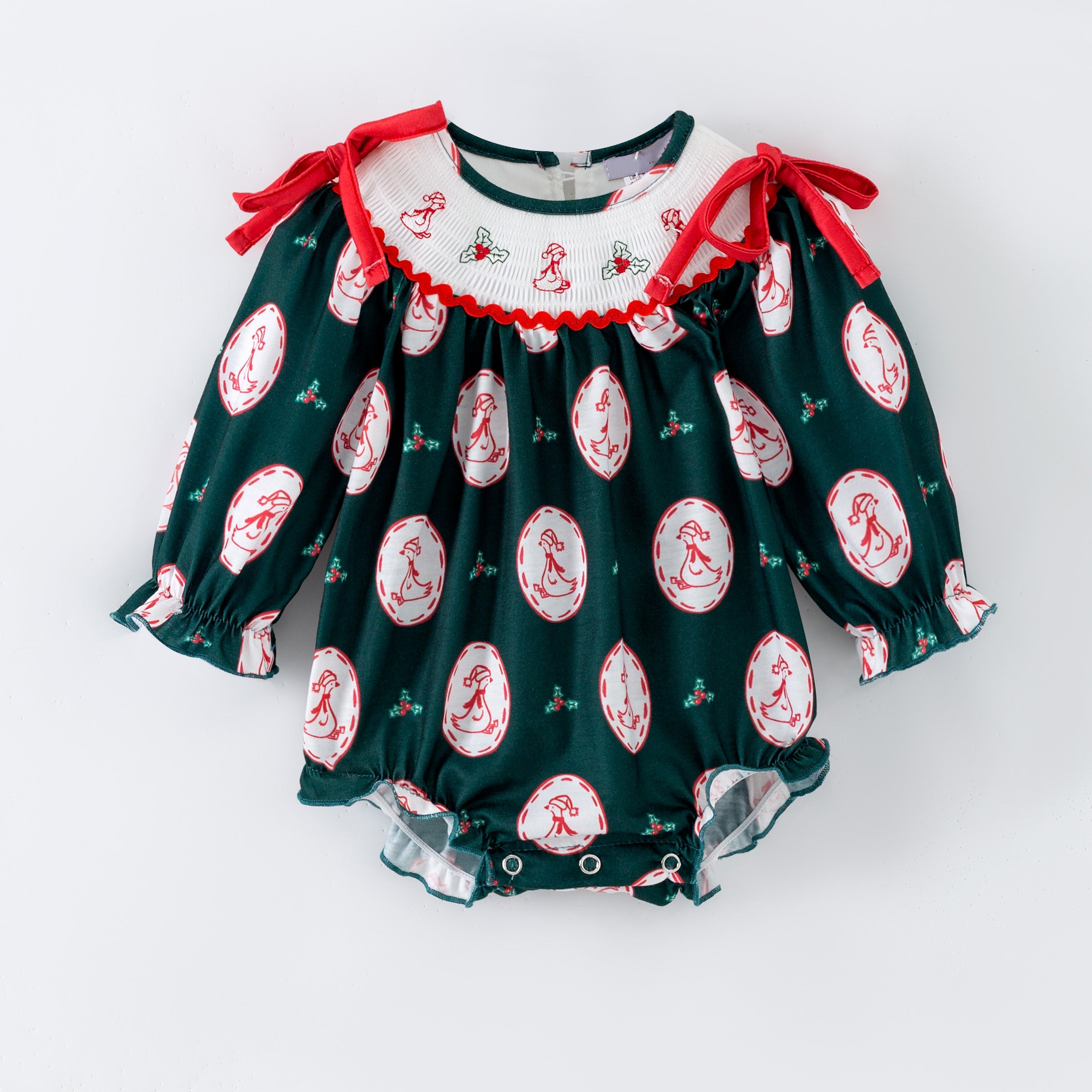 (Pre Order,Prepack Zone)Family Christmas Embroidery Dress&Romper(Mix Size)