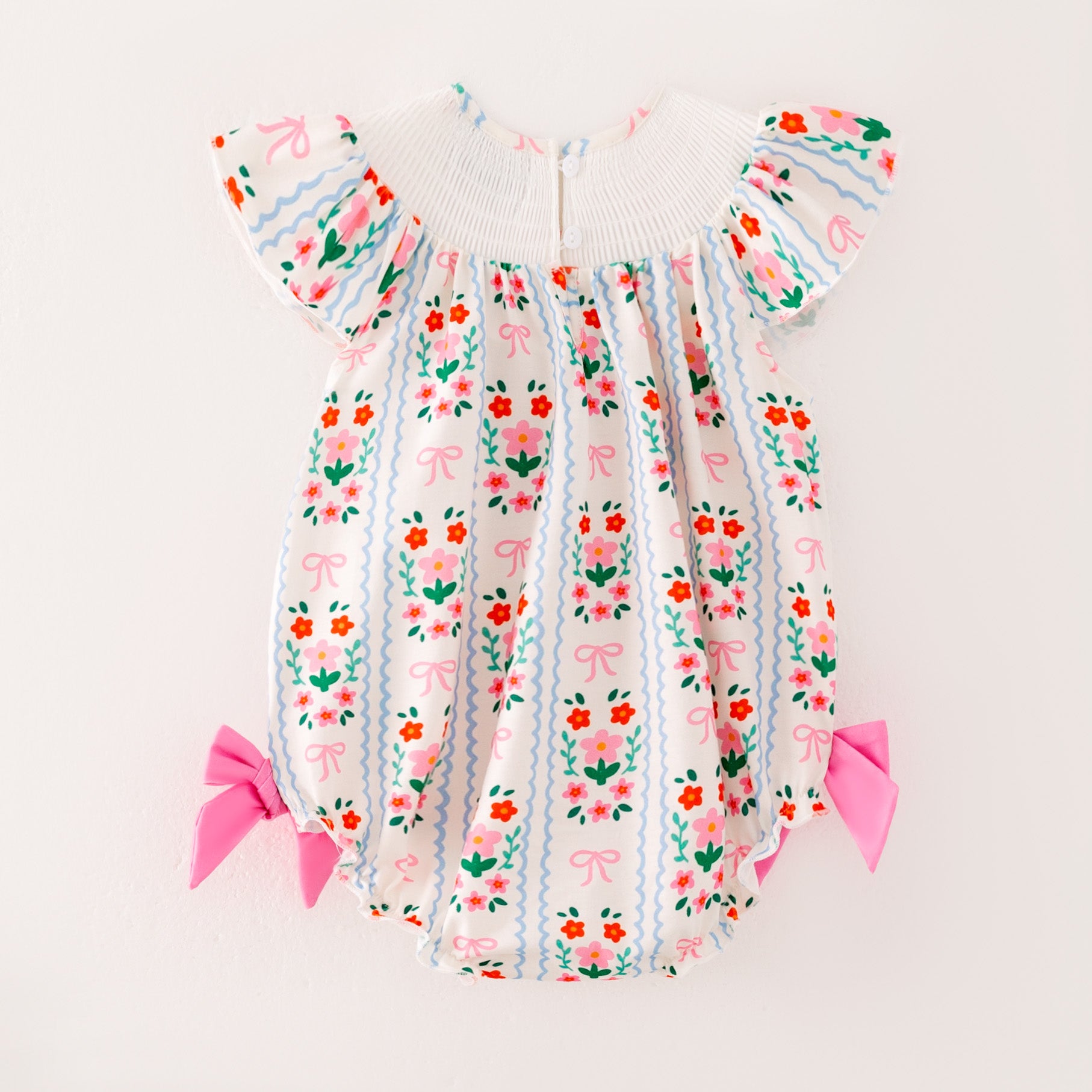 (Pre Order)Sisters Spring and Summer Goose Embroidery Smocked Dress&Romper