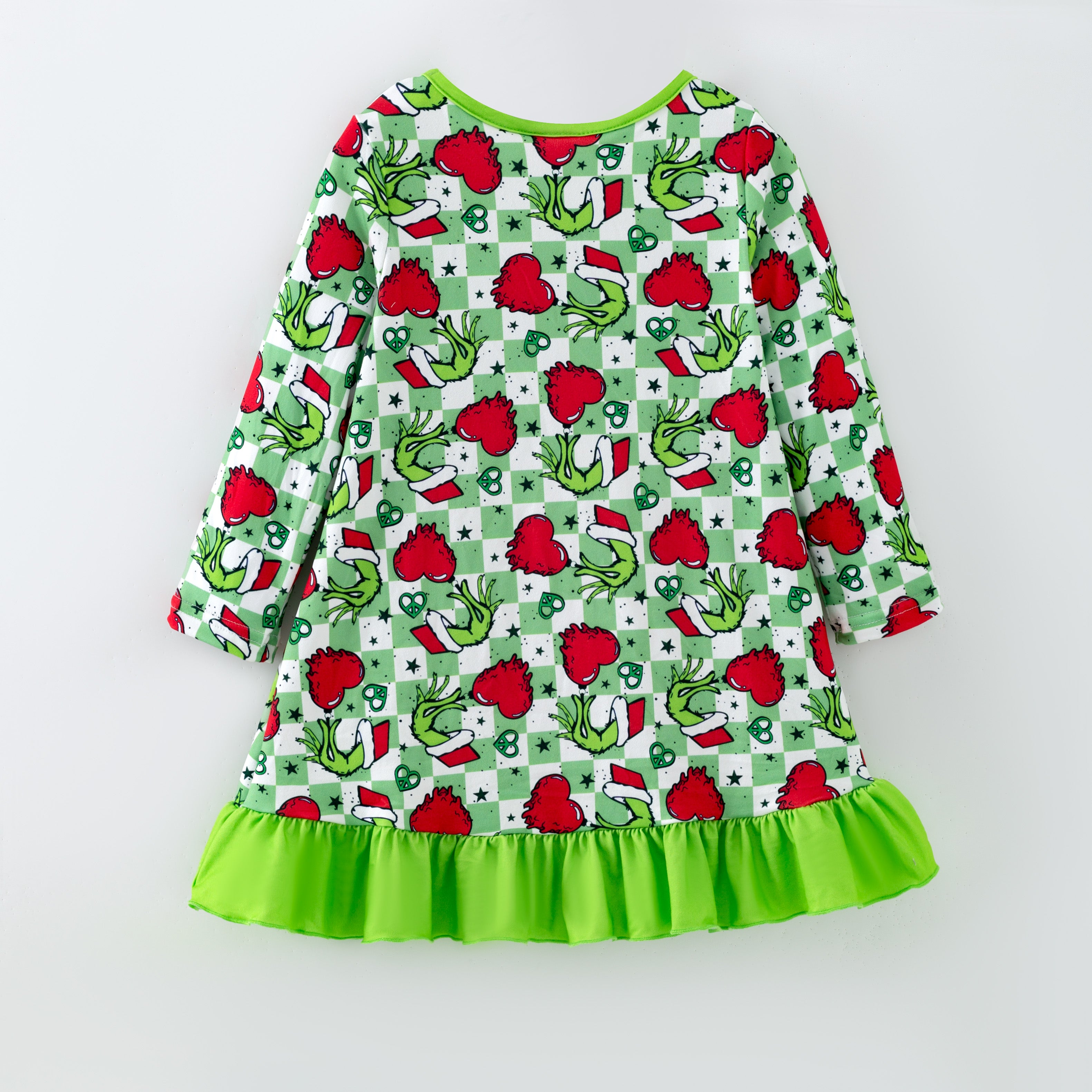 (Pre Order,Prepack Zone)Girls Christmas Cartoon Print Dress,Set&Romper