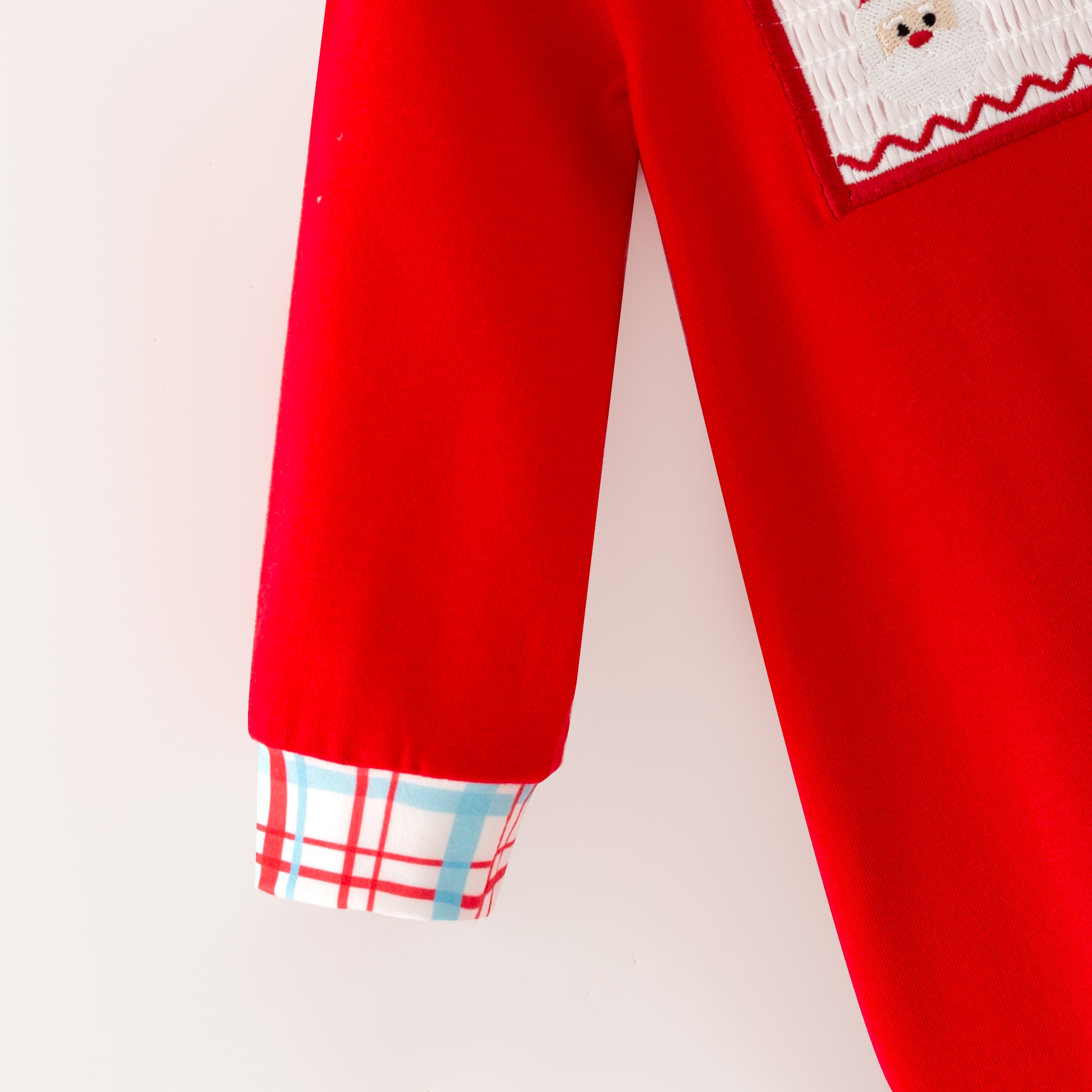(In Stock)Toddler Boys Christmas Embroidery Cotton Romper