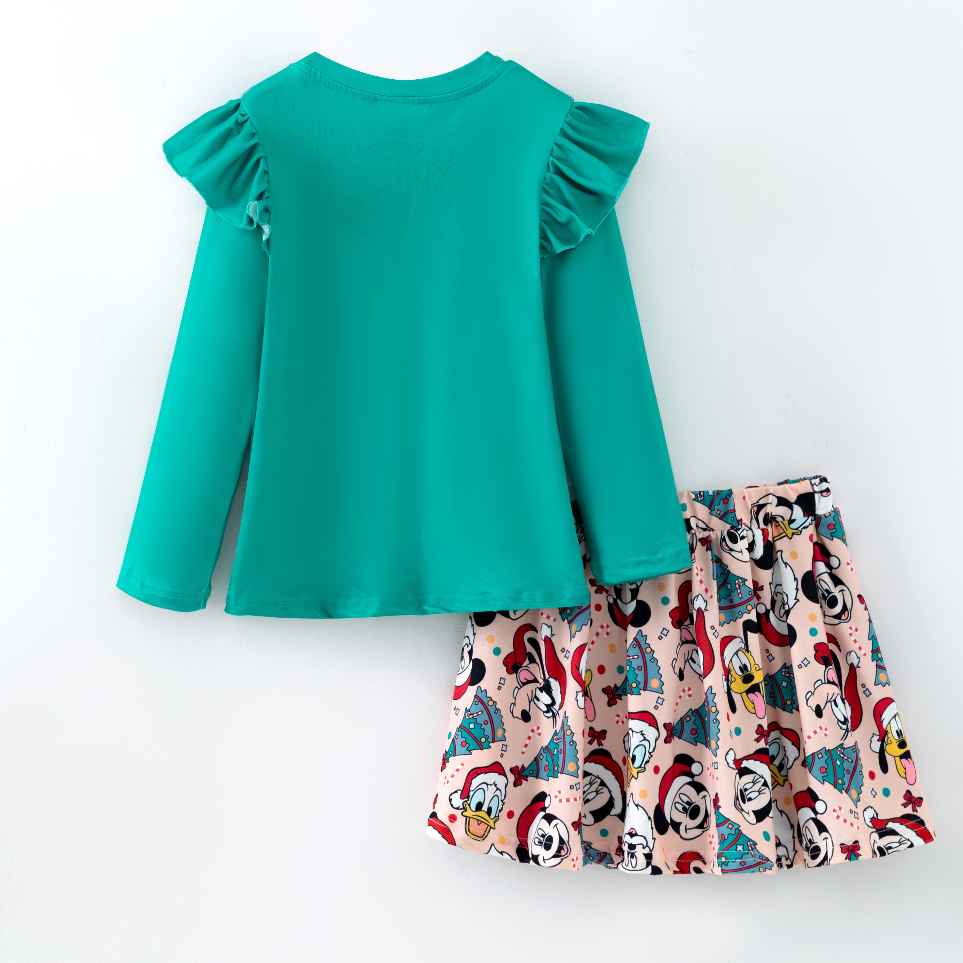 (Pre Order,Prepack Zone)Girls Christmas Cartoon Print Set&Dress(Mix Size)