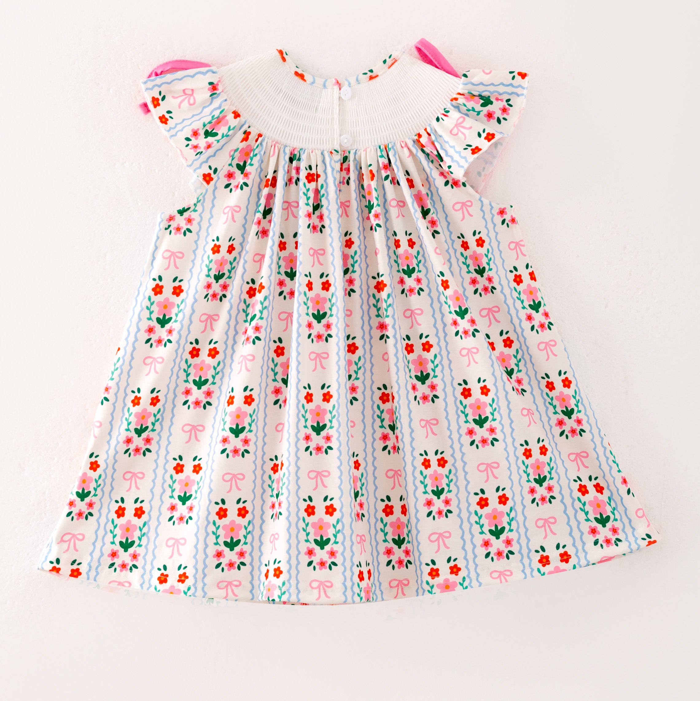 (Pre Order)Sisters Spring and Summer Goose Embroidery Smocked Dress&Romper
