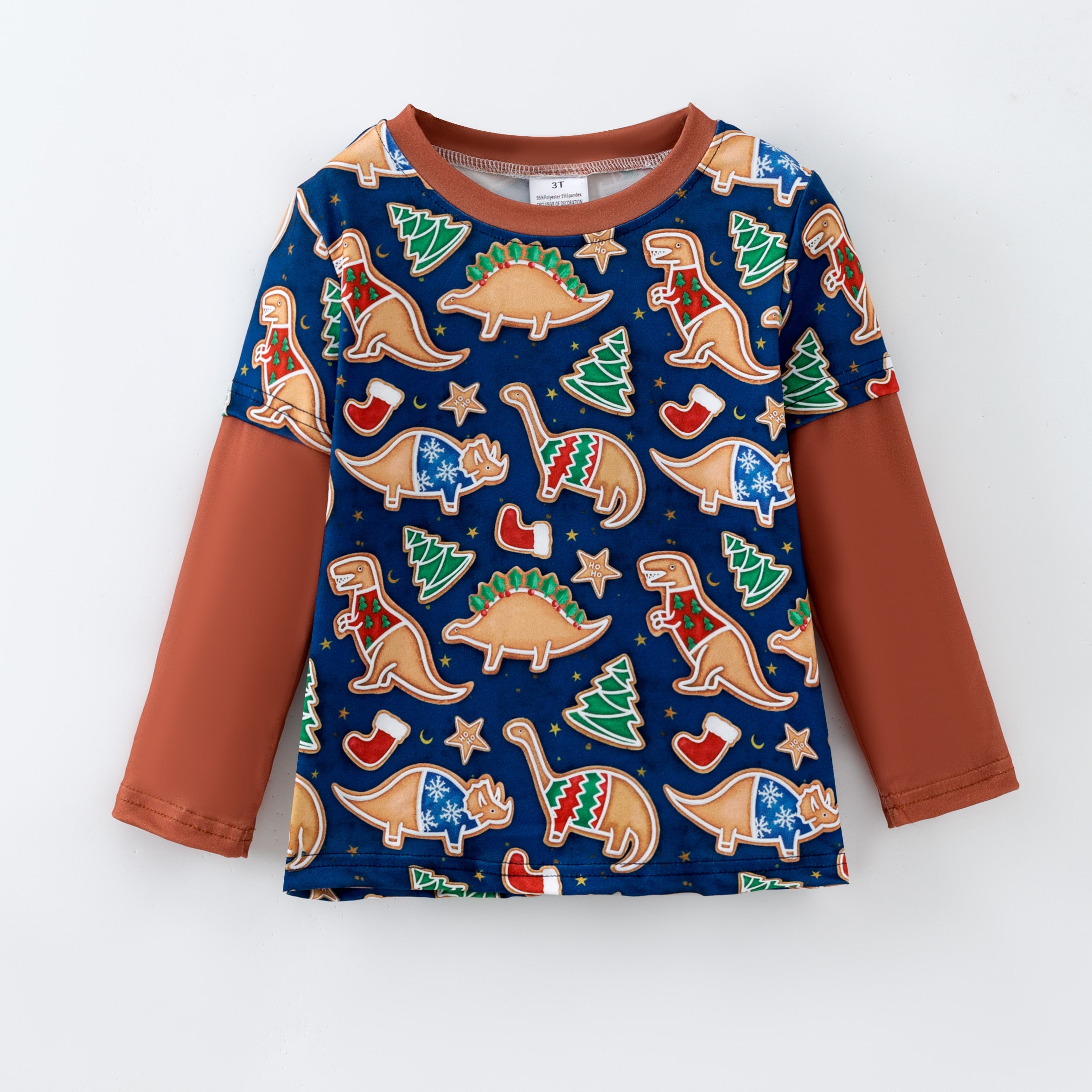 (Pre Order,Prepack Zone)Boys Christmas Print Top(Mix Size)