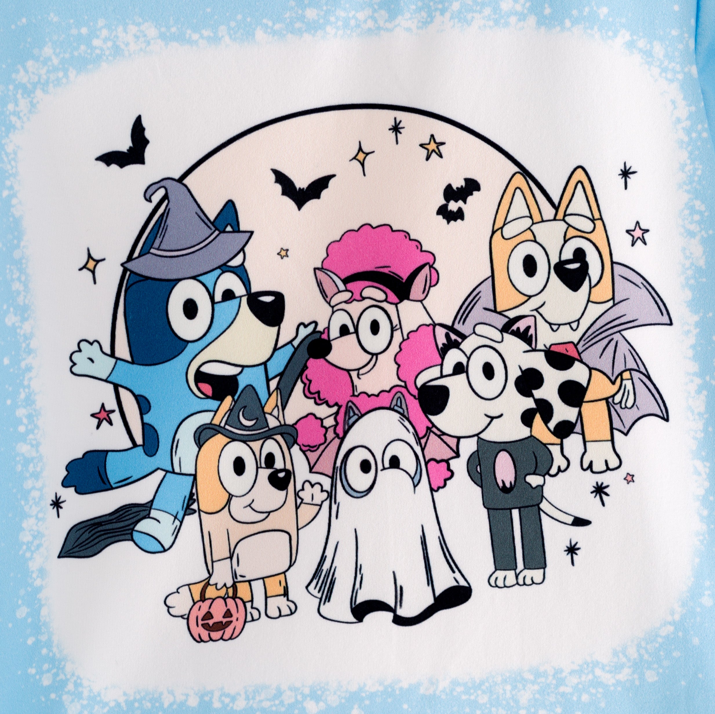 (Pre Order)Girls Halloween Cartoon Print Outfit Set