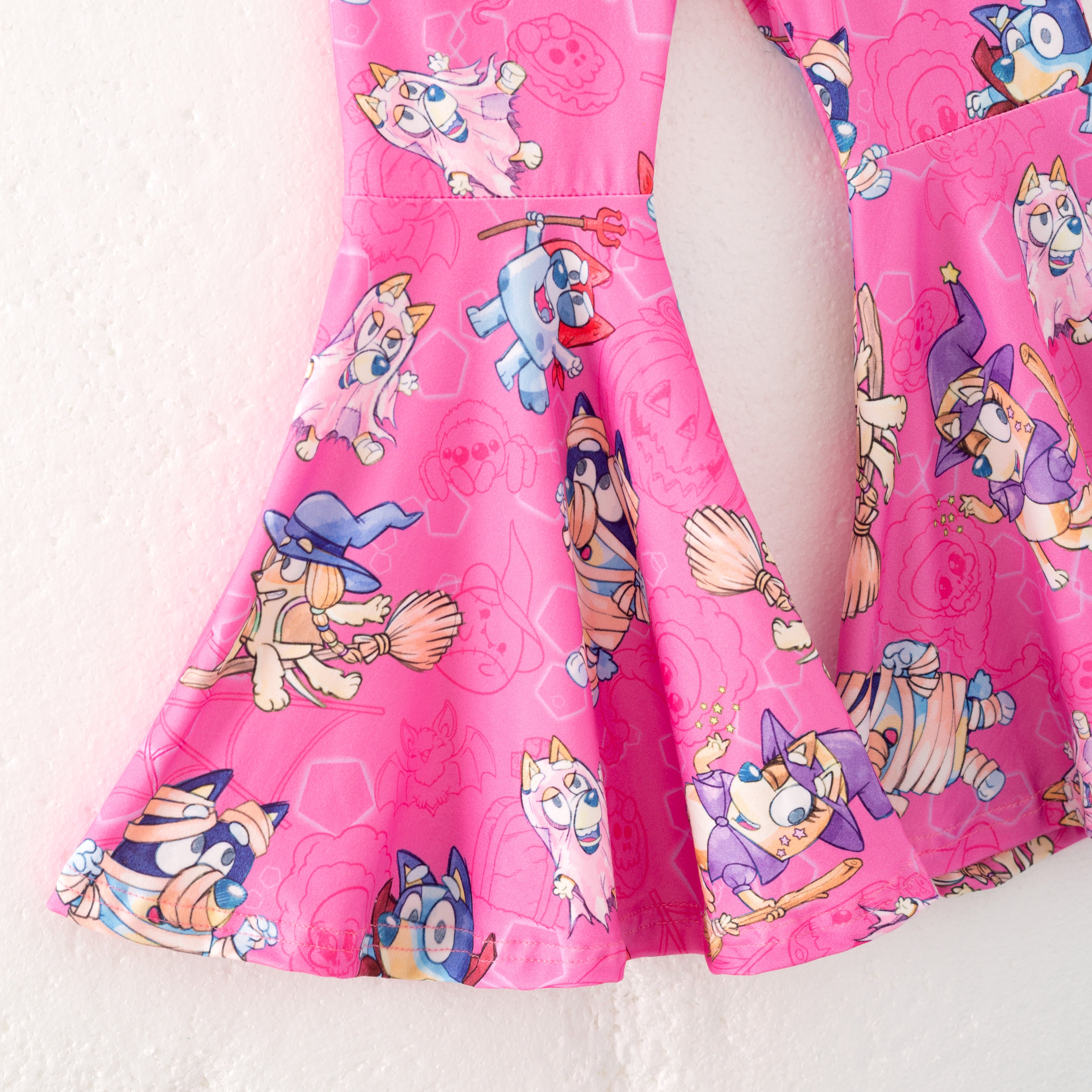 (Pre Order)Girls Halloween Cartoon Print Outfit Set