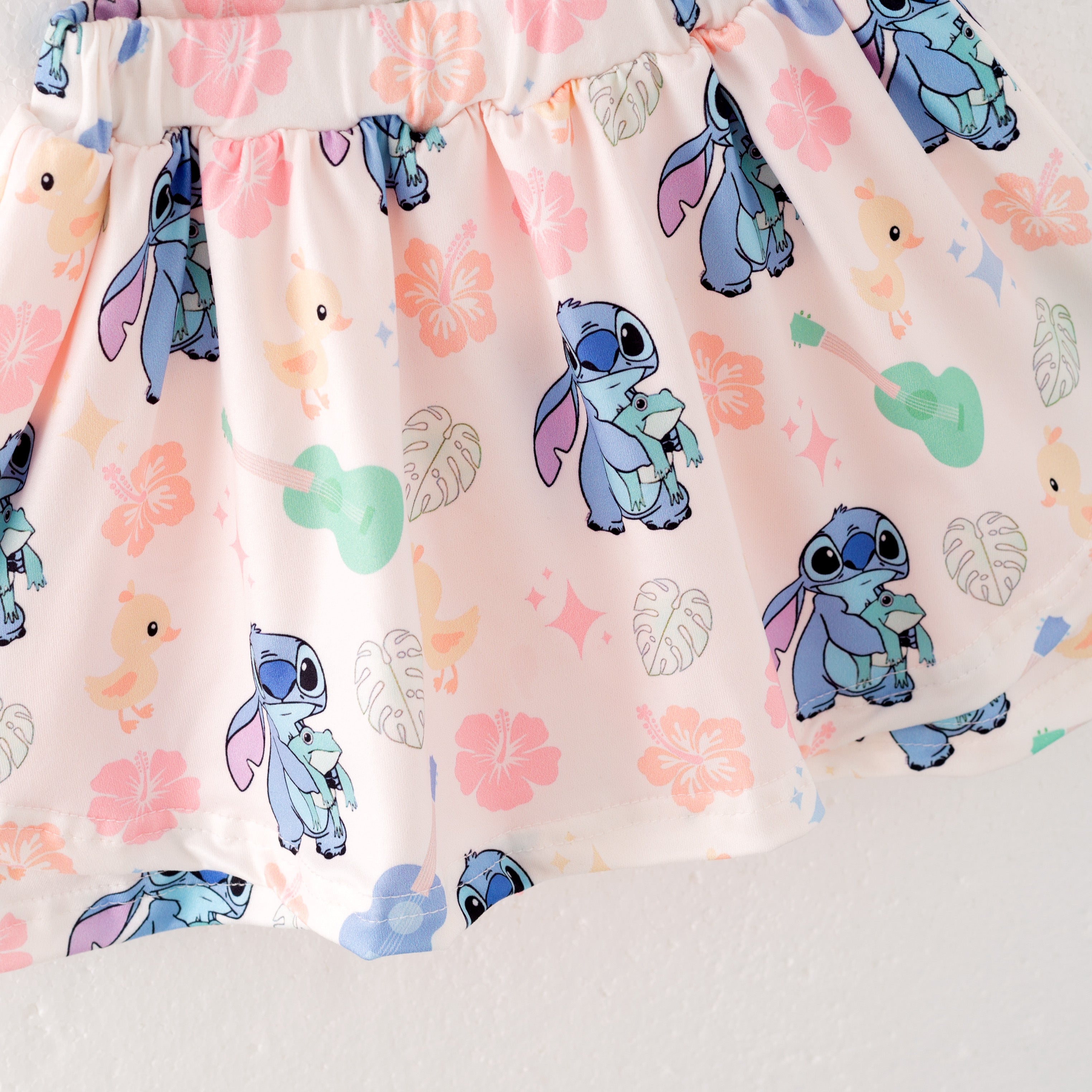 (Pre Order)Girls Summer Cartoon Print Skort Set