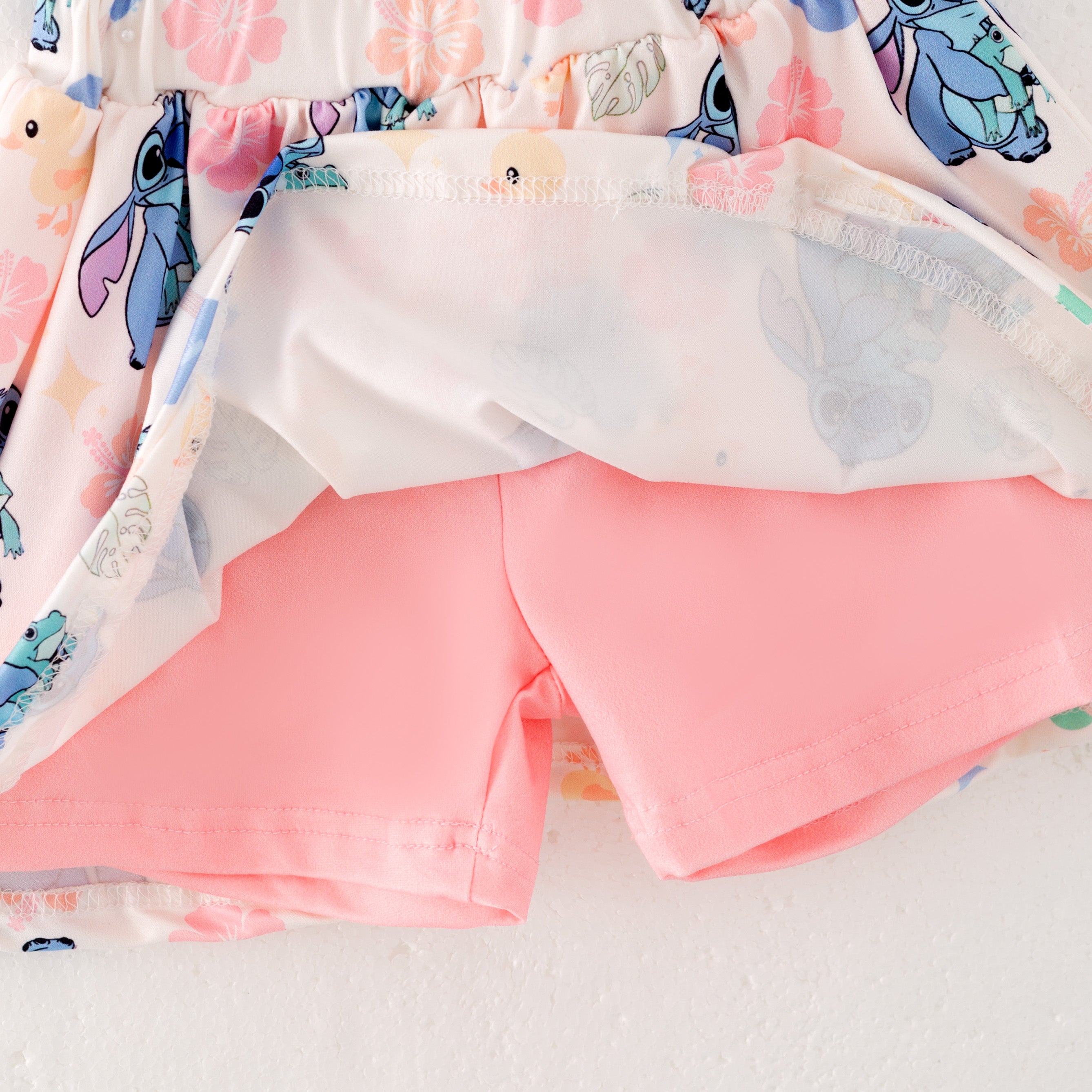 (Pre Order)Girls Summer Cartoon Print Skort Set