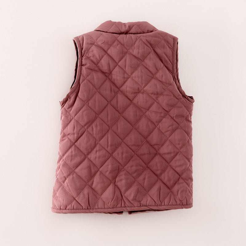 (In Stock G23-5-3 G22-5-3)Mommy and Me Smokey Pink Reversible Vest