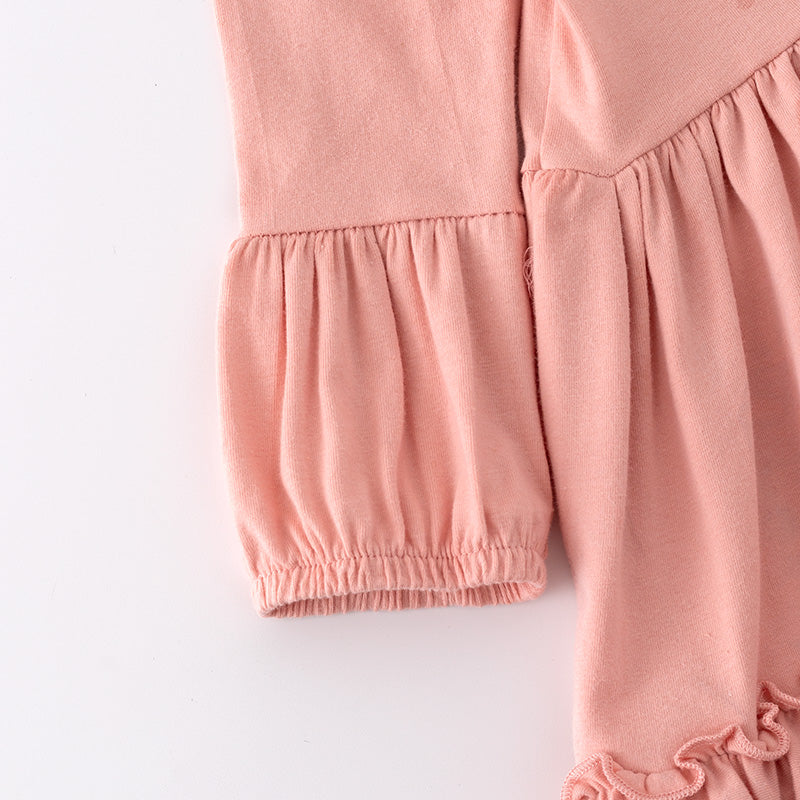 (In Stock G23-3-3)Girls Fall Floral Print Outfit Set