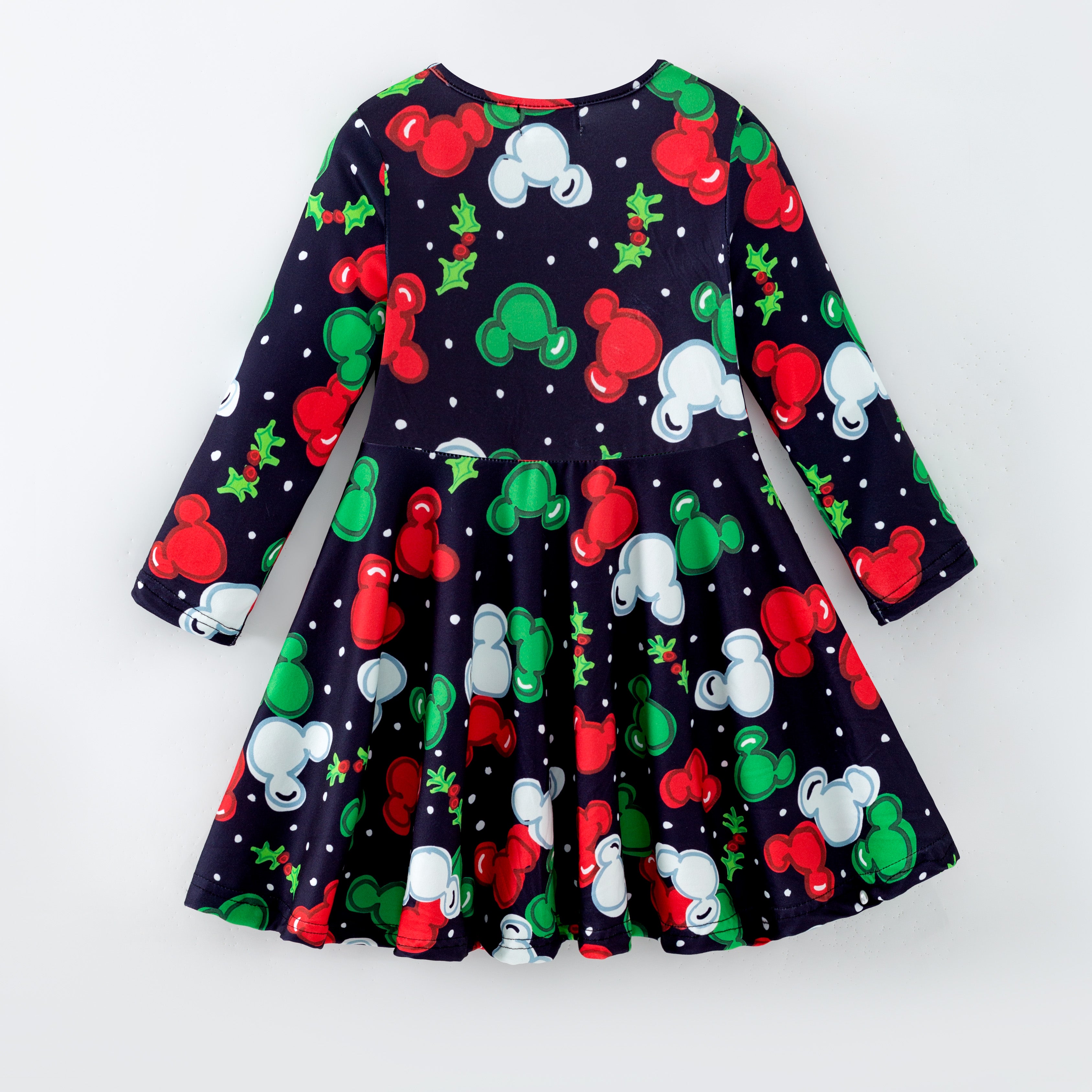 (Pre Order,Prepack Zone)Girls Christmas Cartoon Print Dress(Mix Size)