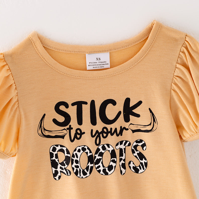 (In Stock L13-03-03)Girls Yellow Top Denim Short Set