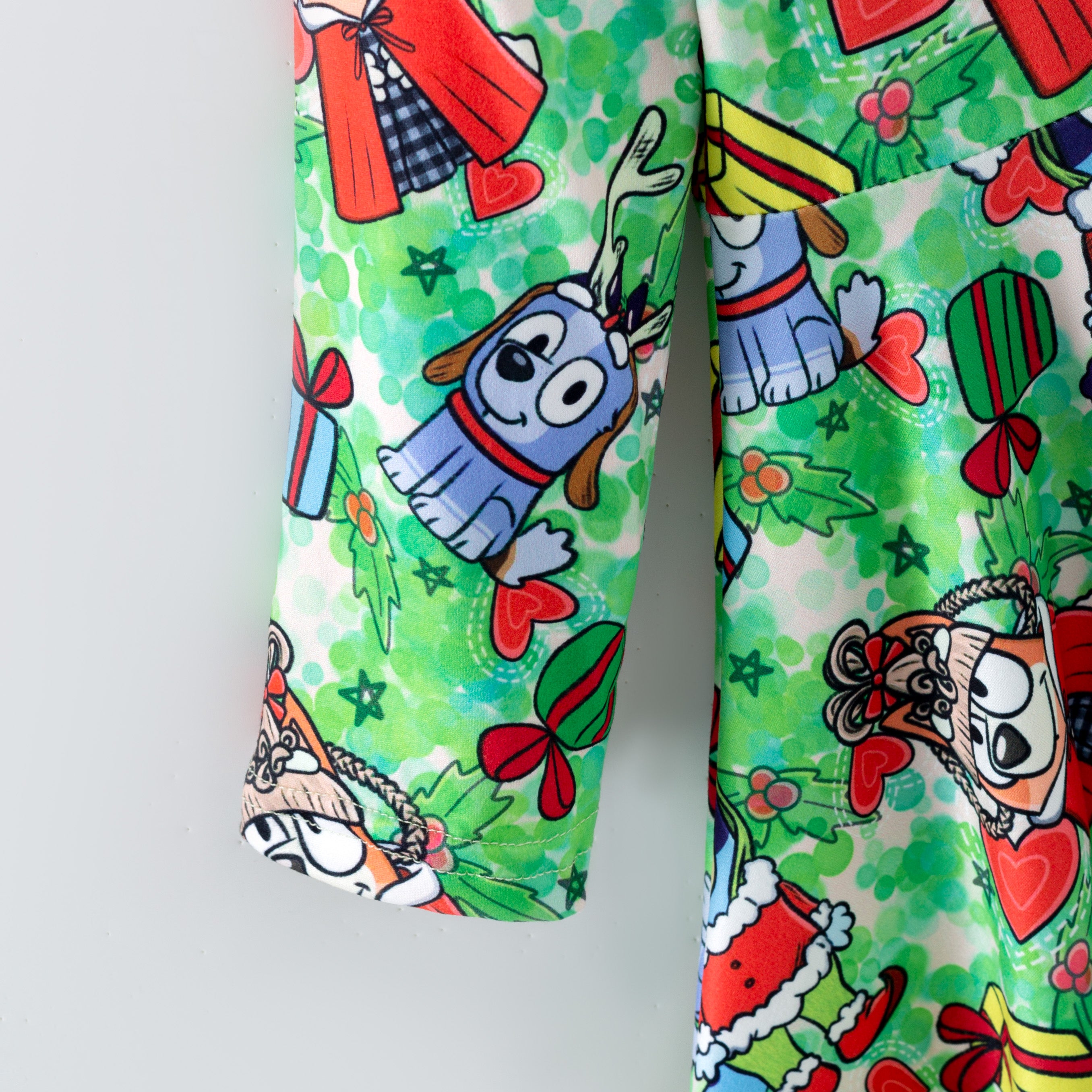 (Pre Order,Prepack Zone)Girls Christmas Cartoon Print Dress(Mix Size)