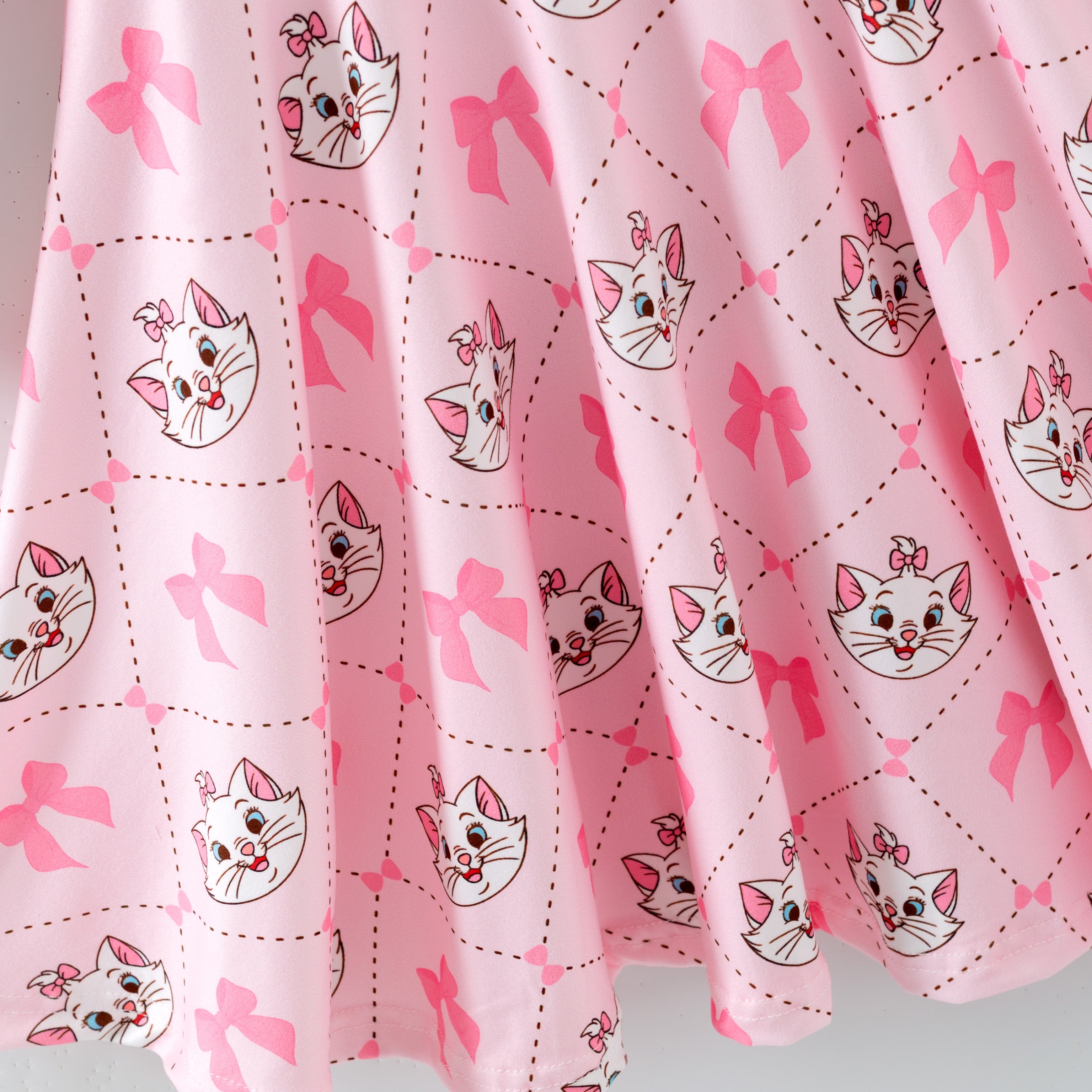 (Pre Order,Prepack Zone)Girls Spring&Summer Kitty Print Dress(Mix Size)