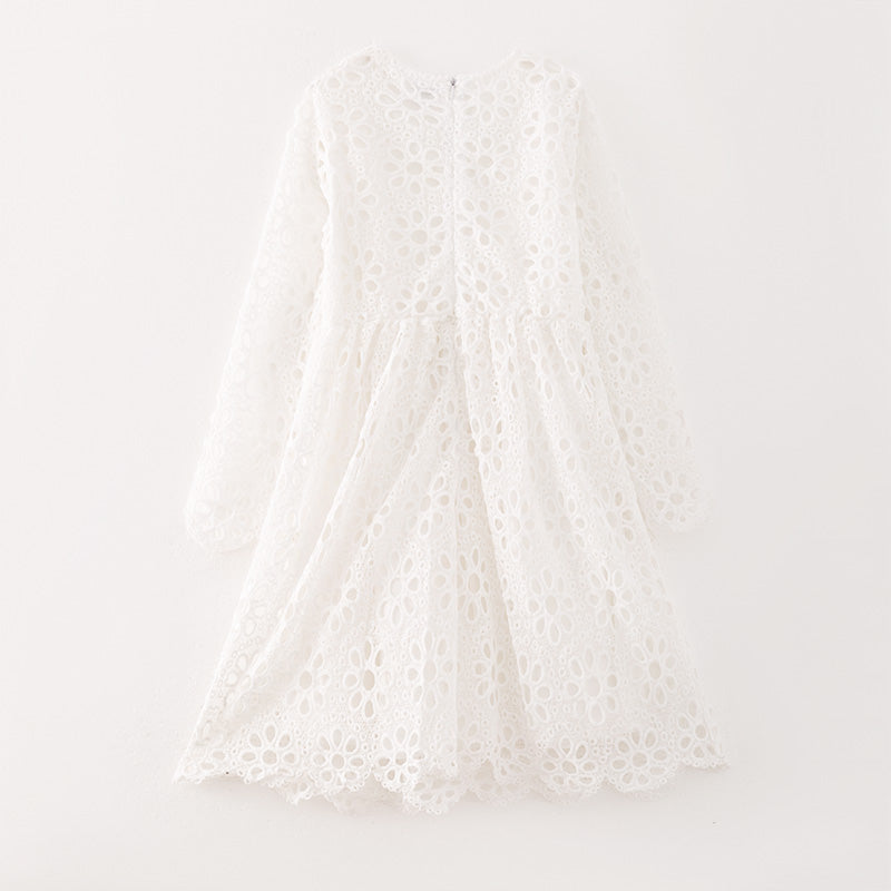 (In Stock G26-2-1)Mommy and Me Fall Lace Floral Dress