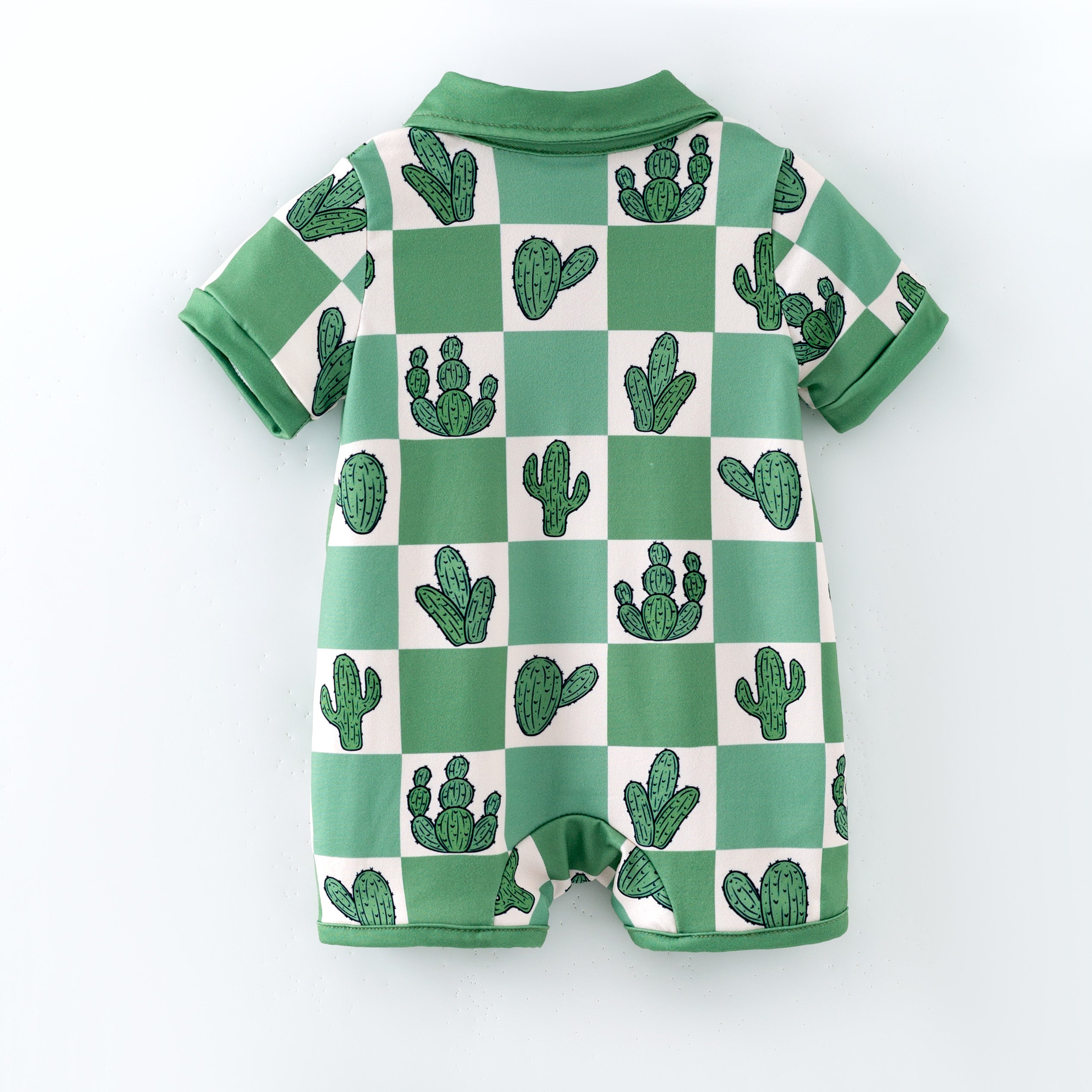 (Pre Order,Prepack Zone)Boys Spring Cactus Print Top&Romper