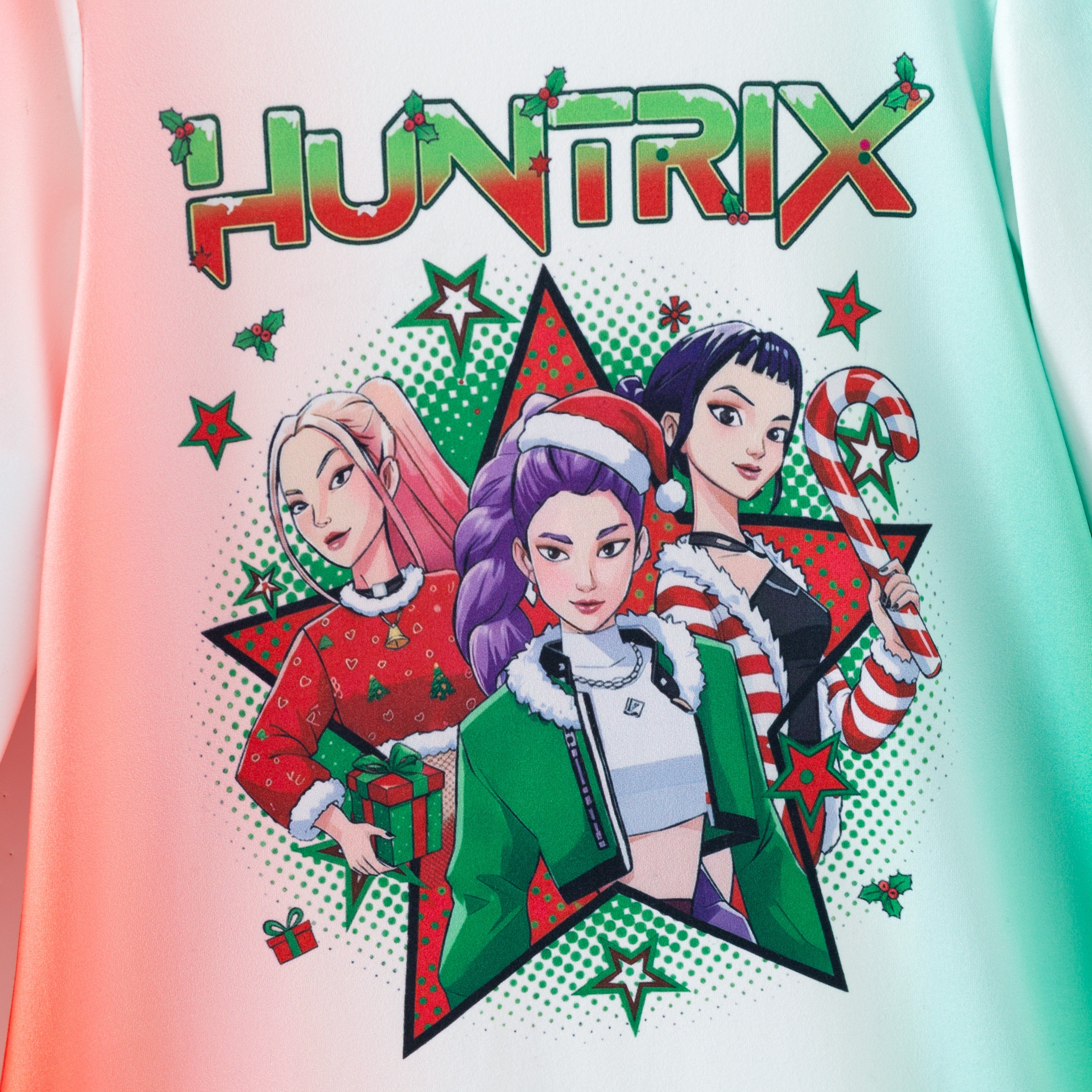 (Pre Order,Prepack Zone)Girls Christmas Movie Character Print Dress&Top