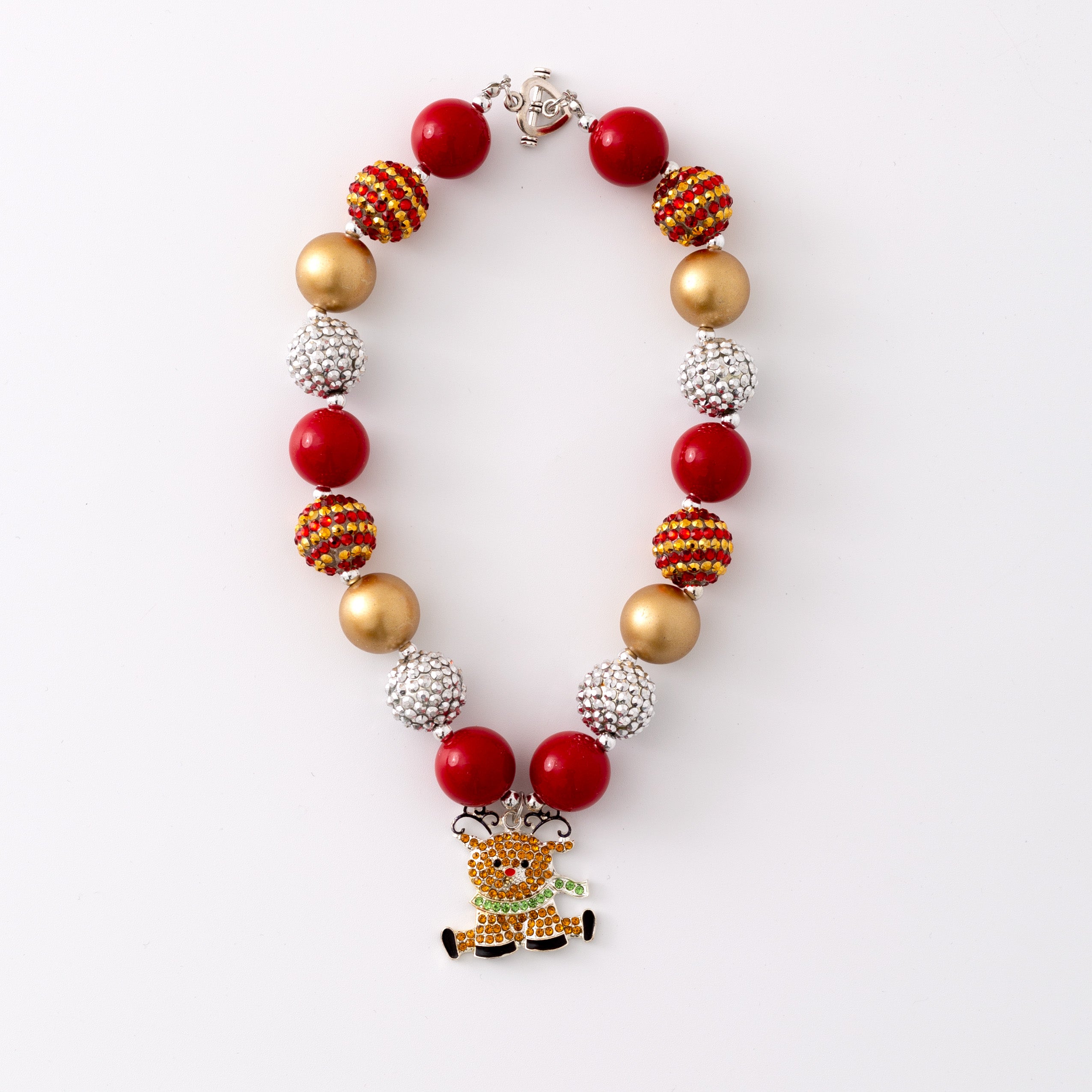 (In Stock G11)Girls Rhinestone Beaded Necklace