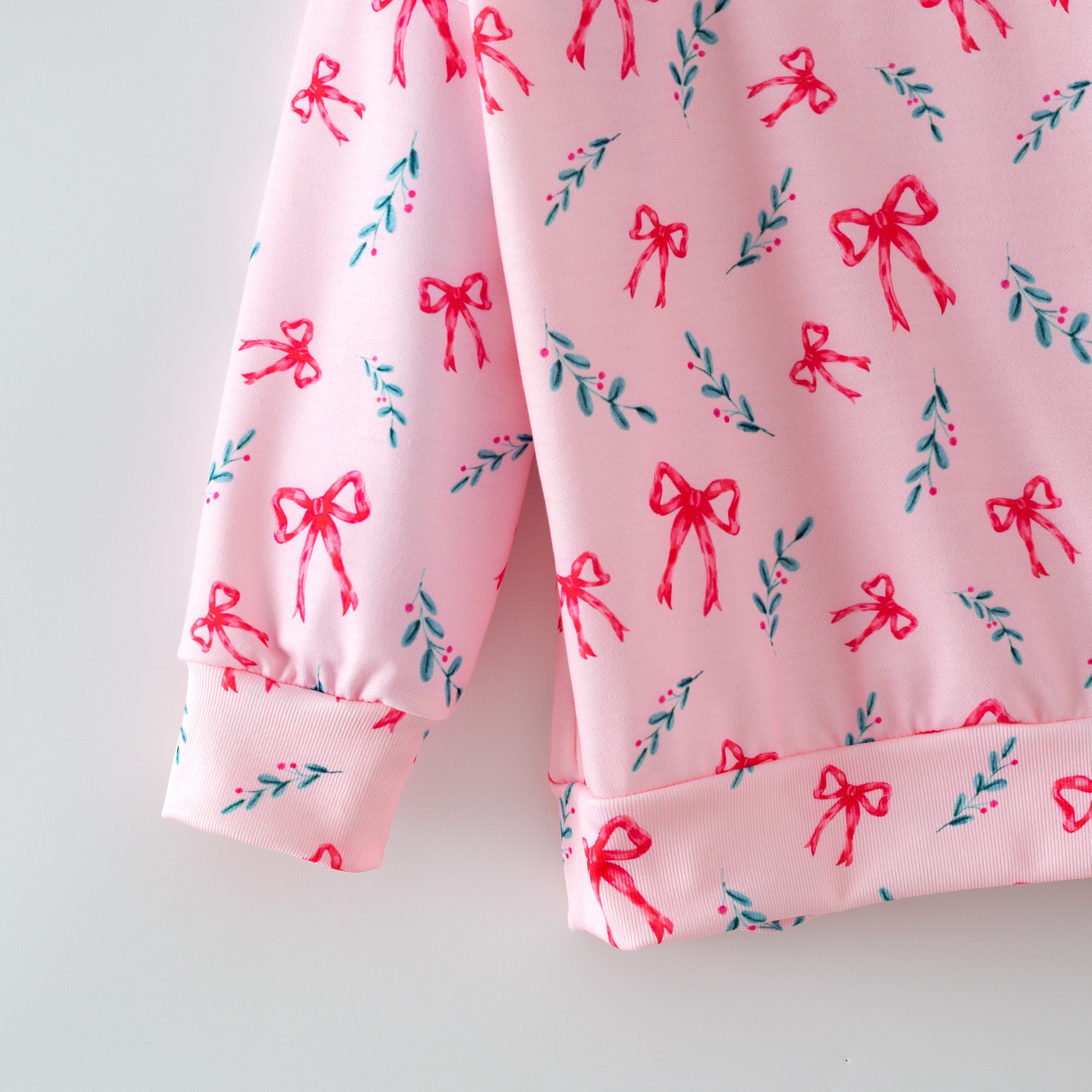 (Pre Order,Prepack Zone)Girls Christmas Bow Print Set(Mix Size)