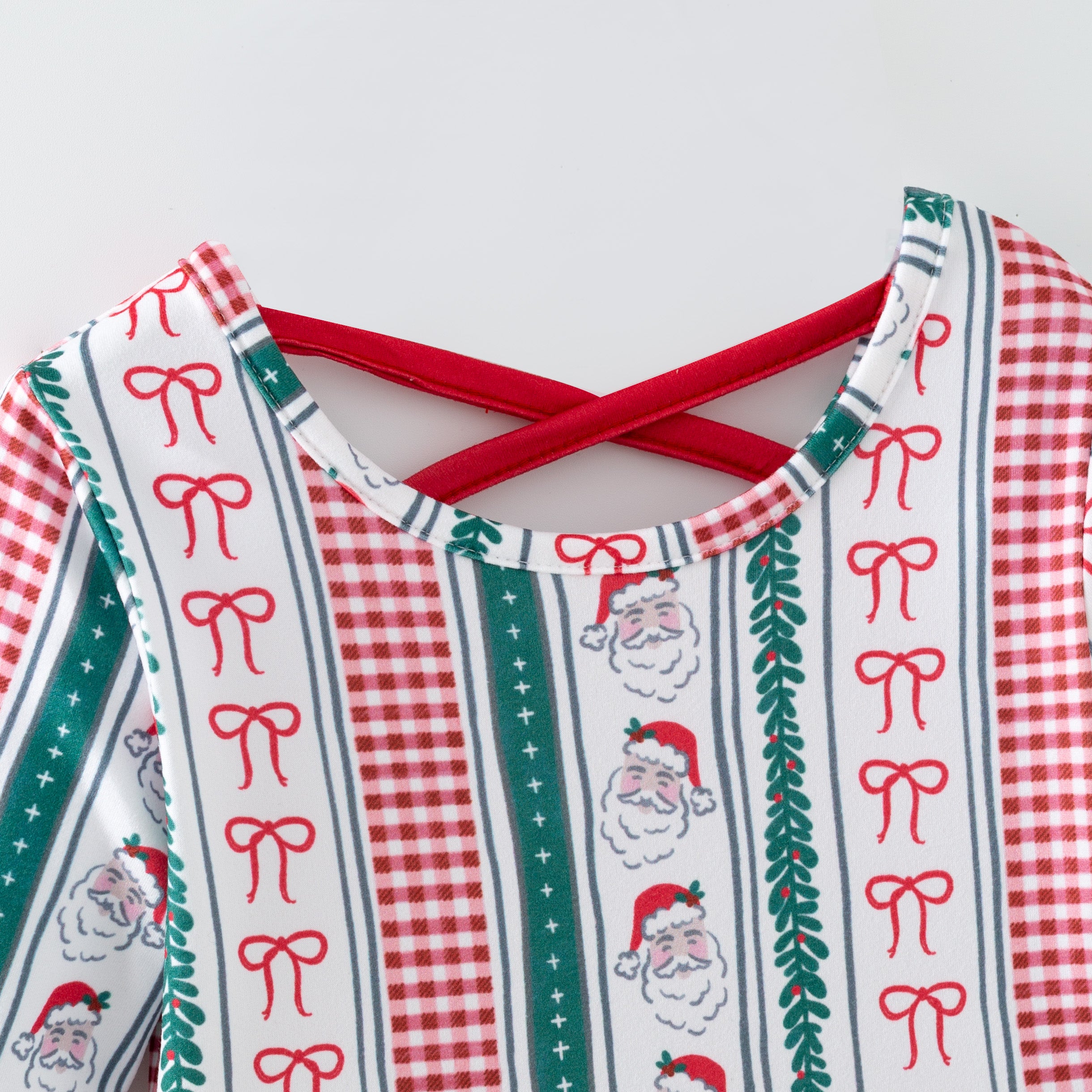 (Pre Order,Prepack Zone)Girls Christmas Santa Claus Print Dress(Mix Size)