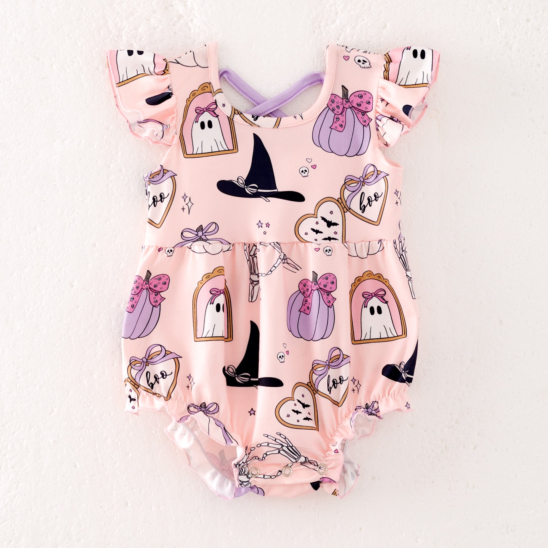 (Pre Order)Family Halloween Cartoon Print Dress,Set&Romper