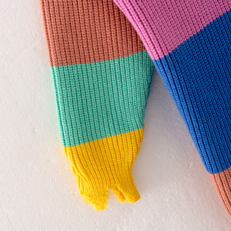 (In Stock L18-2-1)Adults Fall Color Contrast Sweater