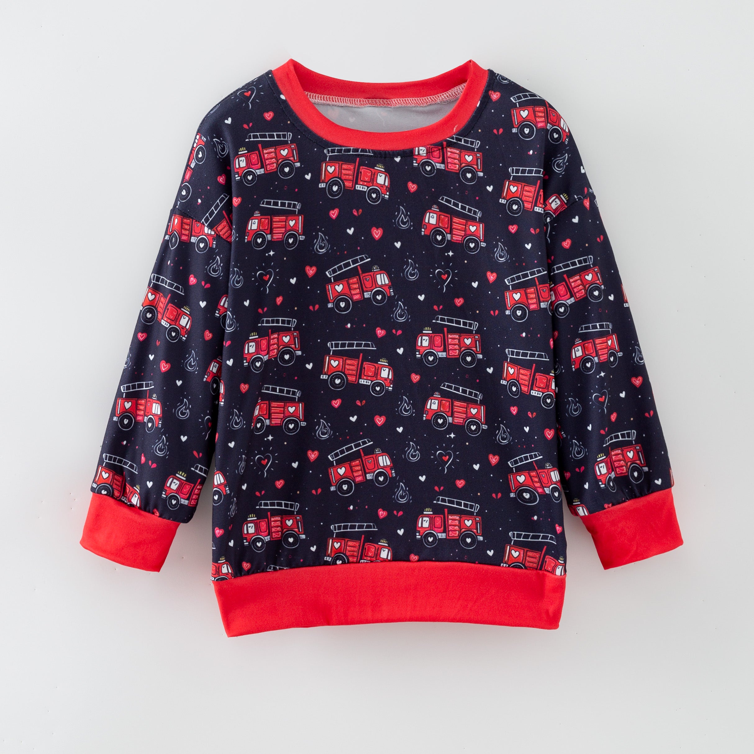 (Pre Order,Prepack Zone)Brothers Valentine's Day Print Top&Romper