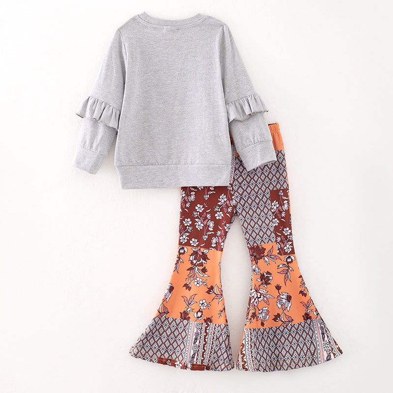 (In Stock)Girls Fall For Jesus Print Outfit Set