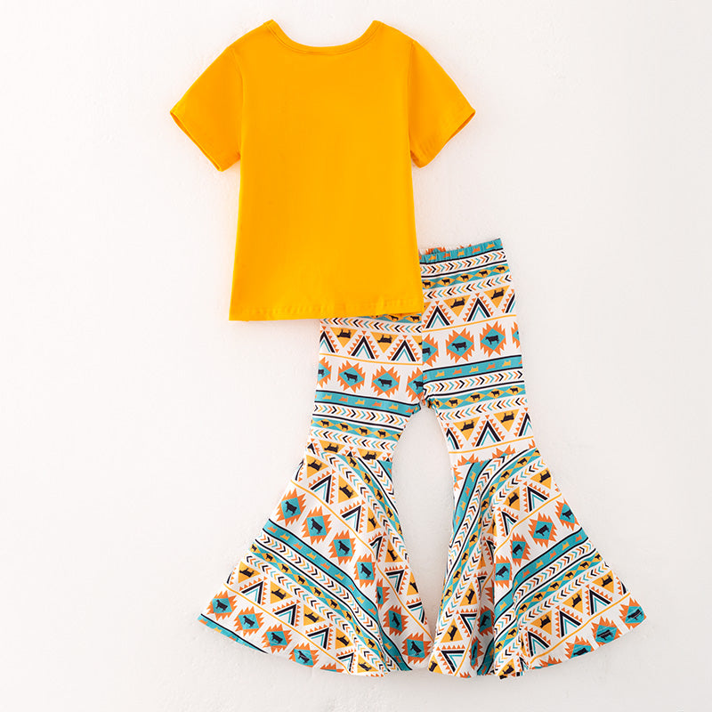 (In Stock)Girls Fall MY BOOTS Print Outfit Set