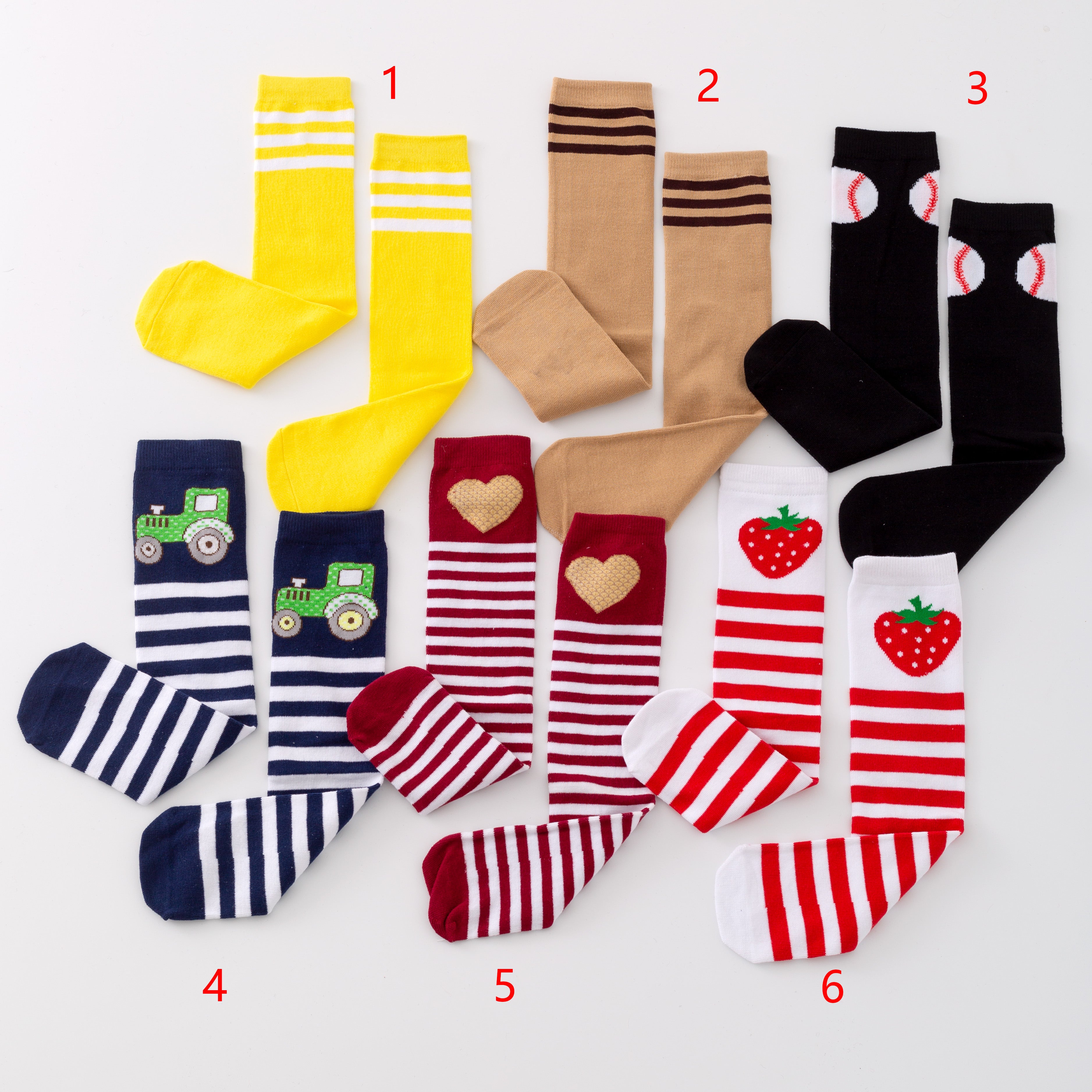 (In Stock)Kids Striped Printed Socks 11.28-2