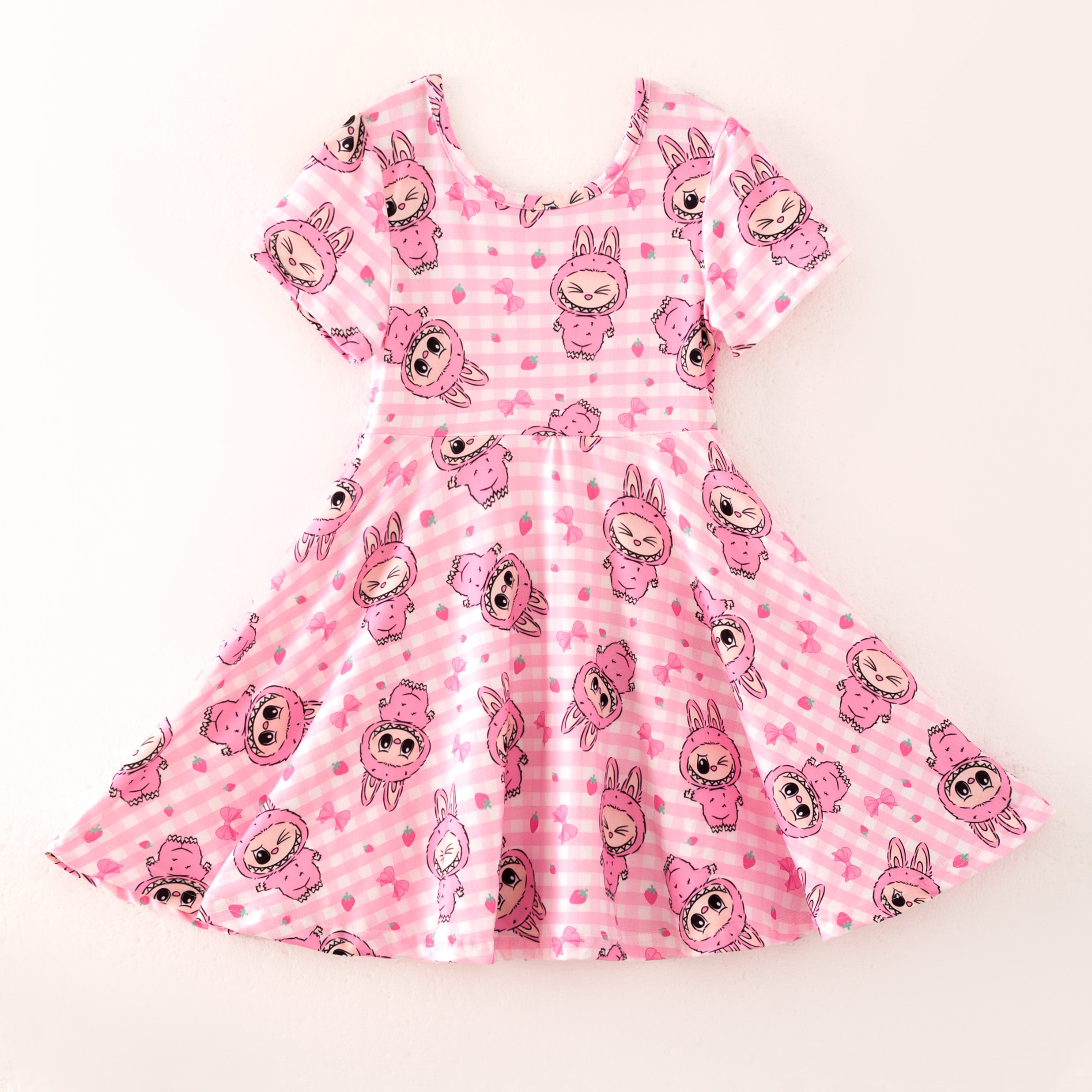 (Prepack Zone)Girls Summer Cartoon Print Dress