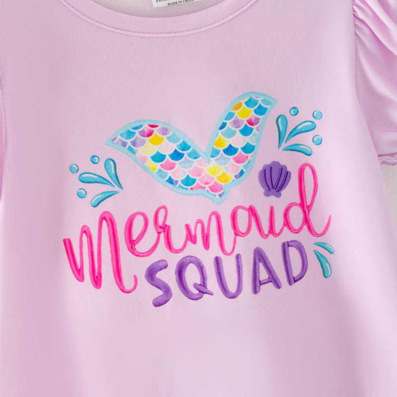 (In Stock L09-03-01)Girls Fringe Top Denim Set