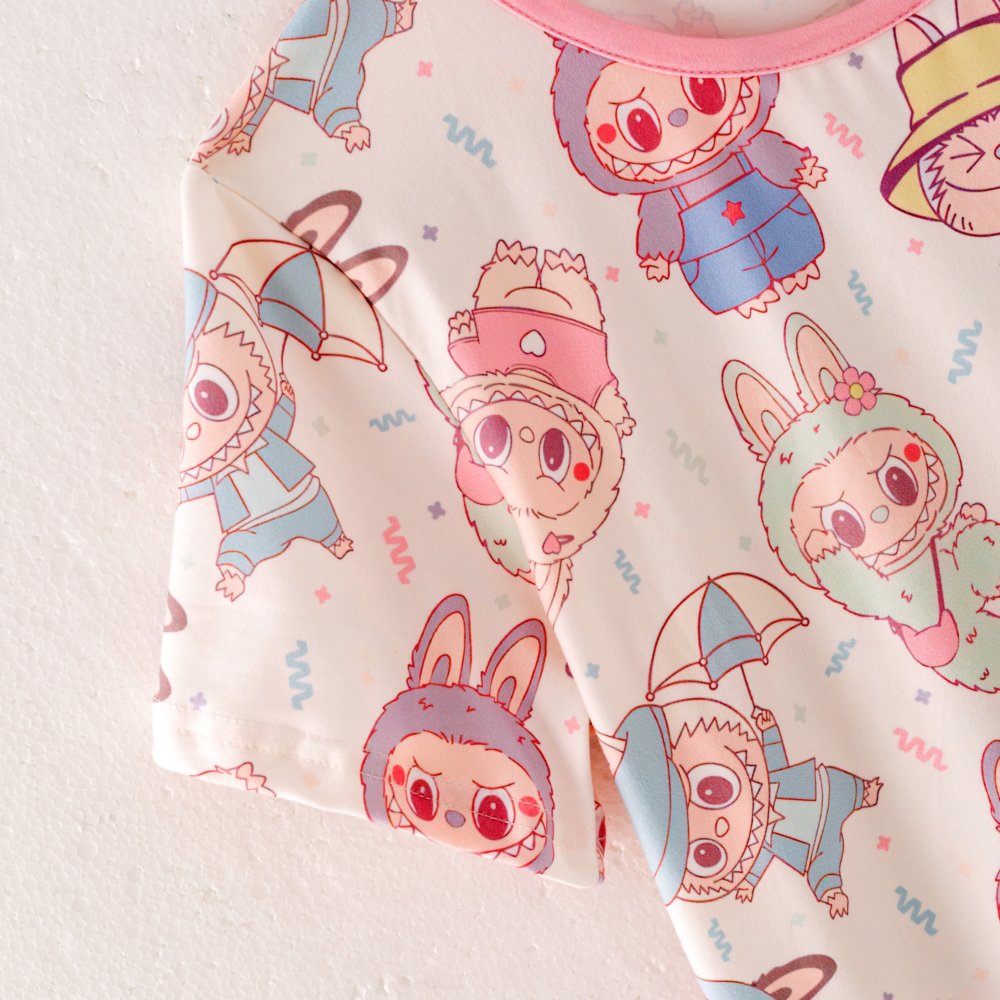 (Pre Order)Siblings Summer Cartoon Print Top&Pajamas