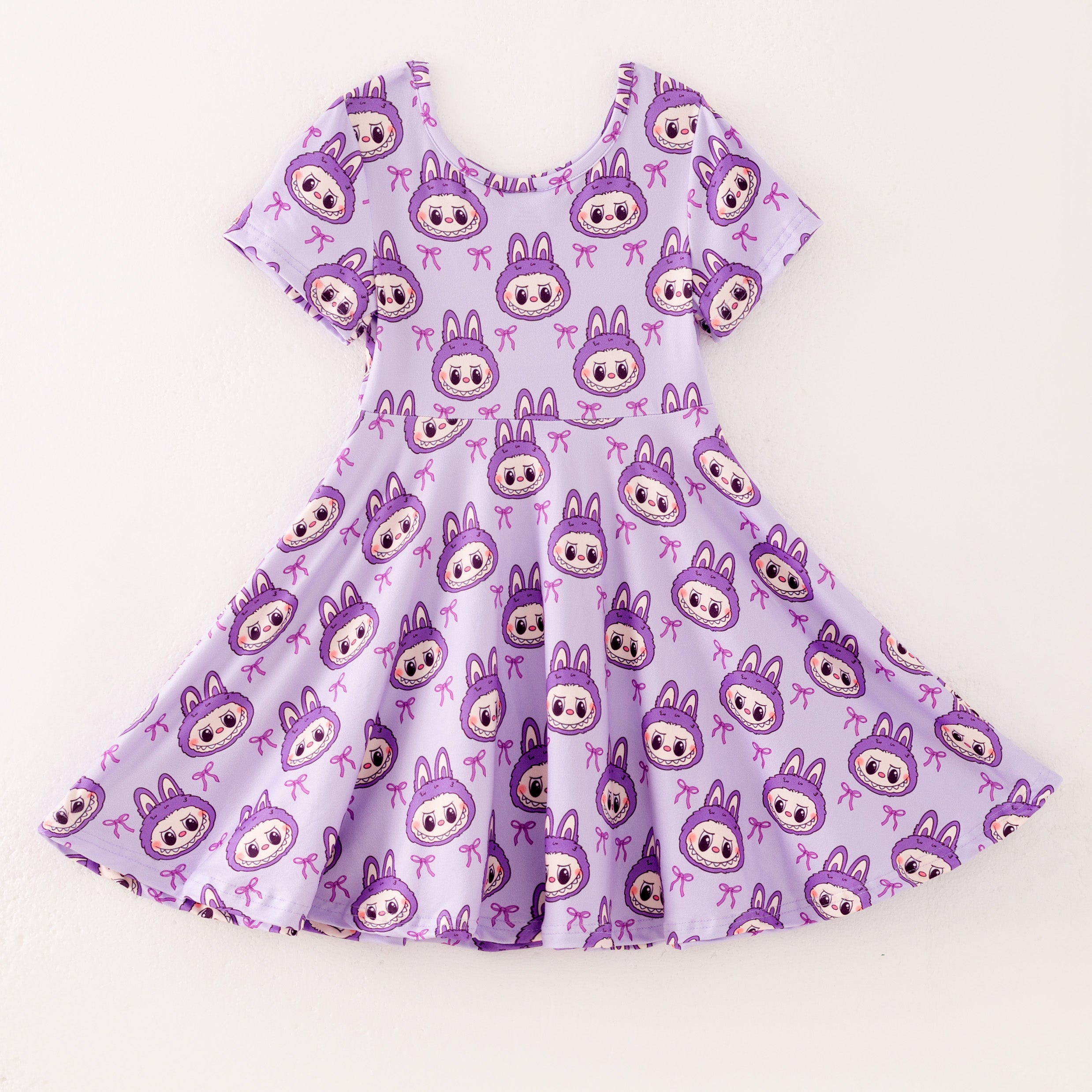 (Prepack Zone)Girls Summer Cartoon Print Dress