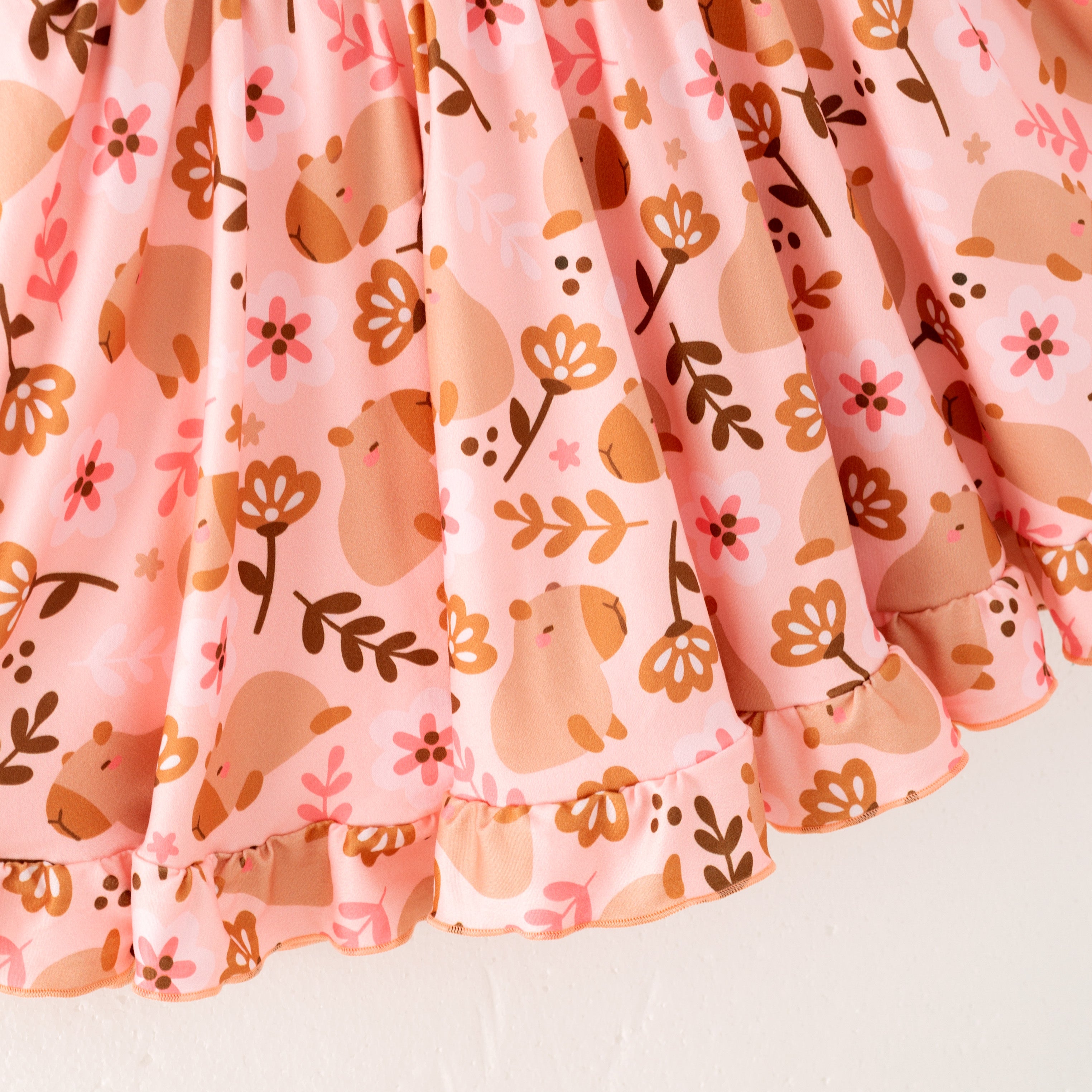 (Pre Order)Girls Summer Cute Cartoon Print Skirt Set