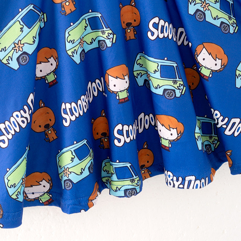 (In Stock)Girls Fall Cartoon Print Long Sleeves Dress