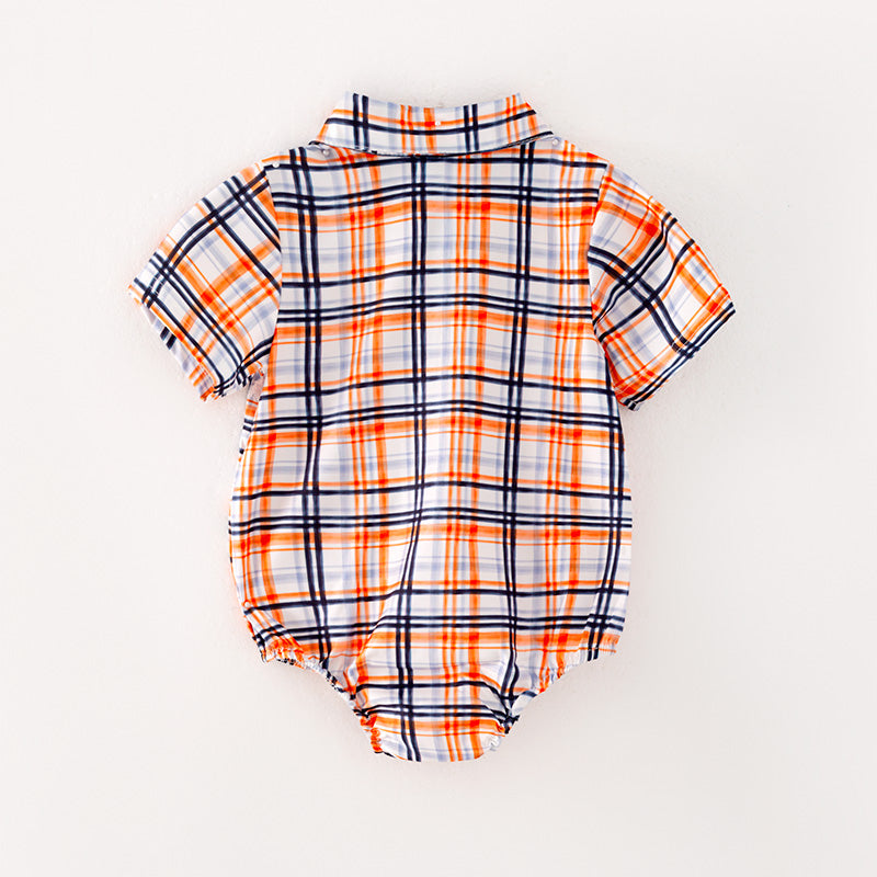 (In Stock G24-04-01)Baby Boys Summer Plaid Romper