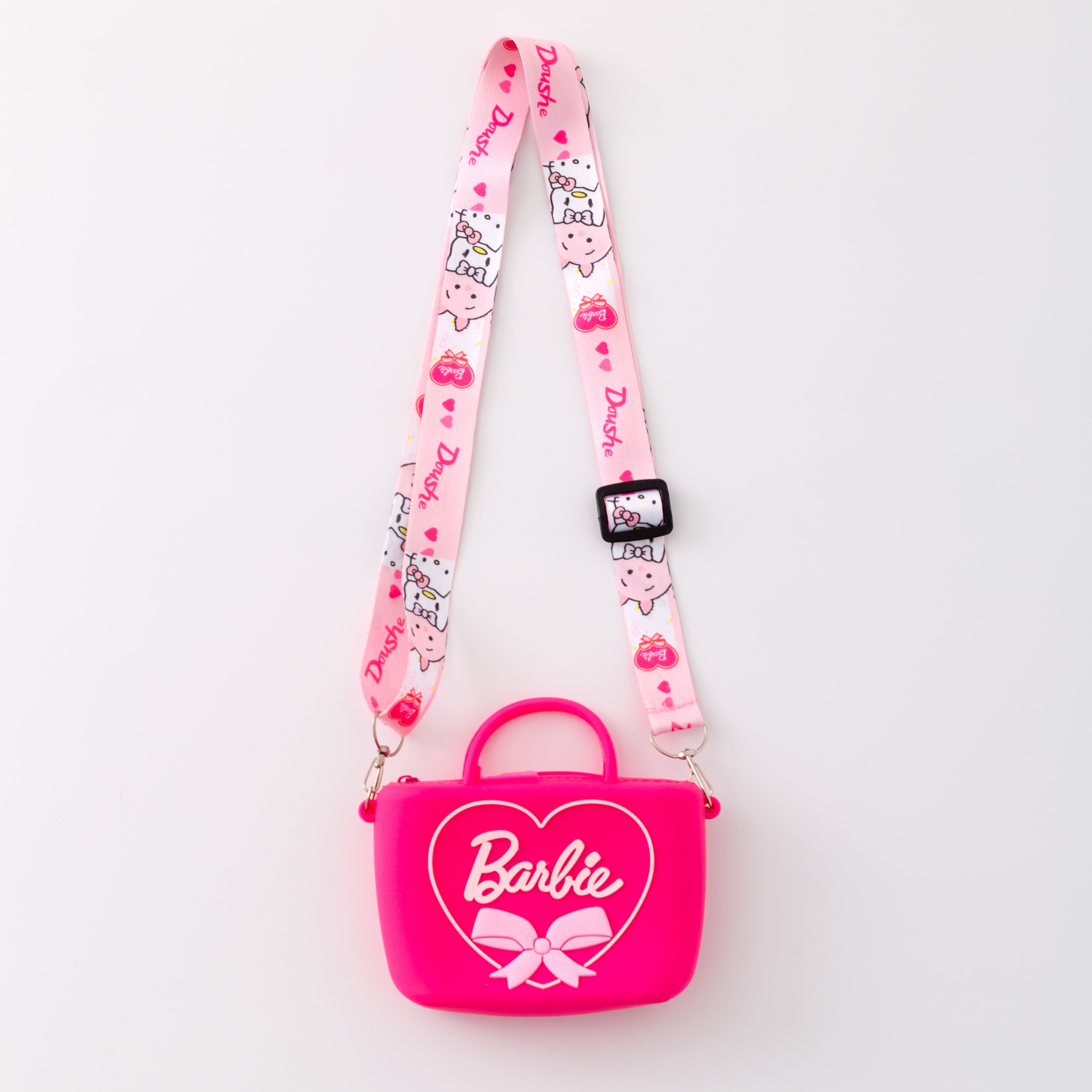 (In Stock)Girls Silicone Pink Hand-held Cross-span Bag